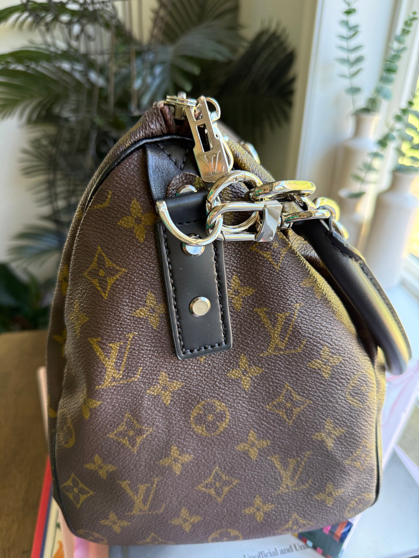 Preloved Authentic Reimagined Vintage LV Speedy 35 DARK *one of one*