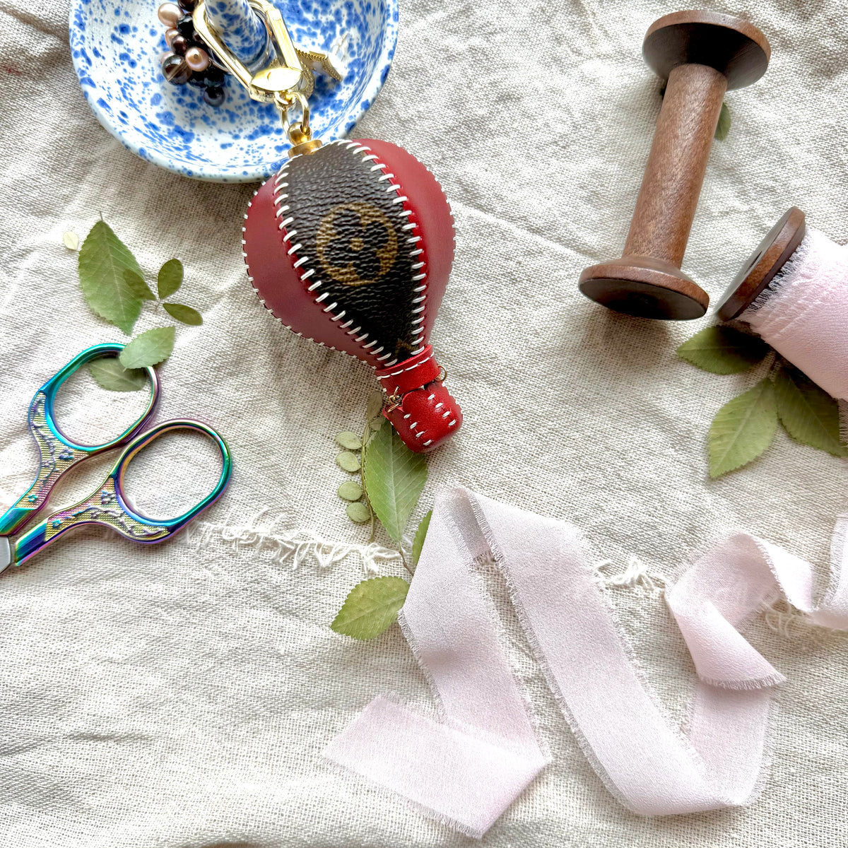 The GRAND ADVENTURE || Handmade Hot Air Balloon Bag Charm *Various Colors