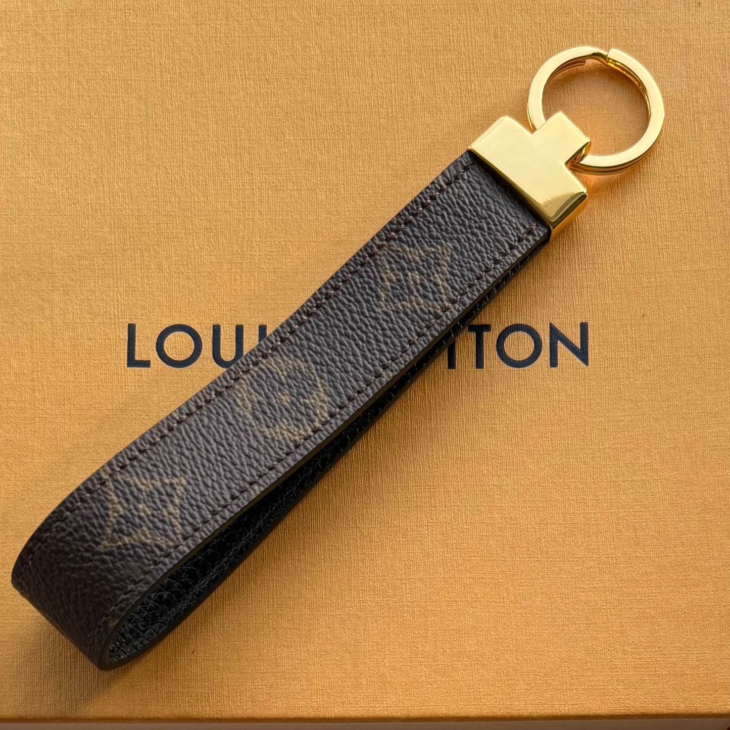 Handmade Brown FLEUR Mono Wristlet