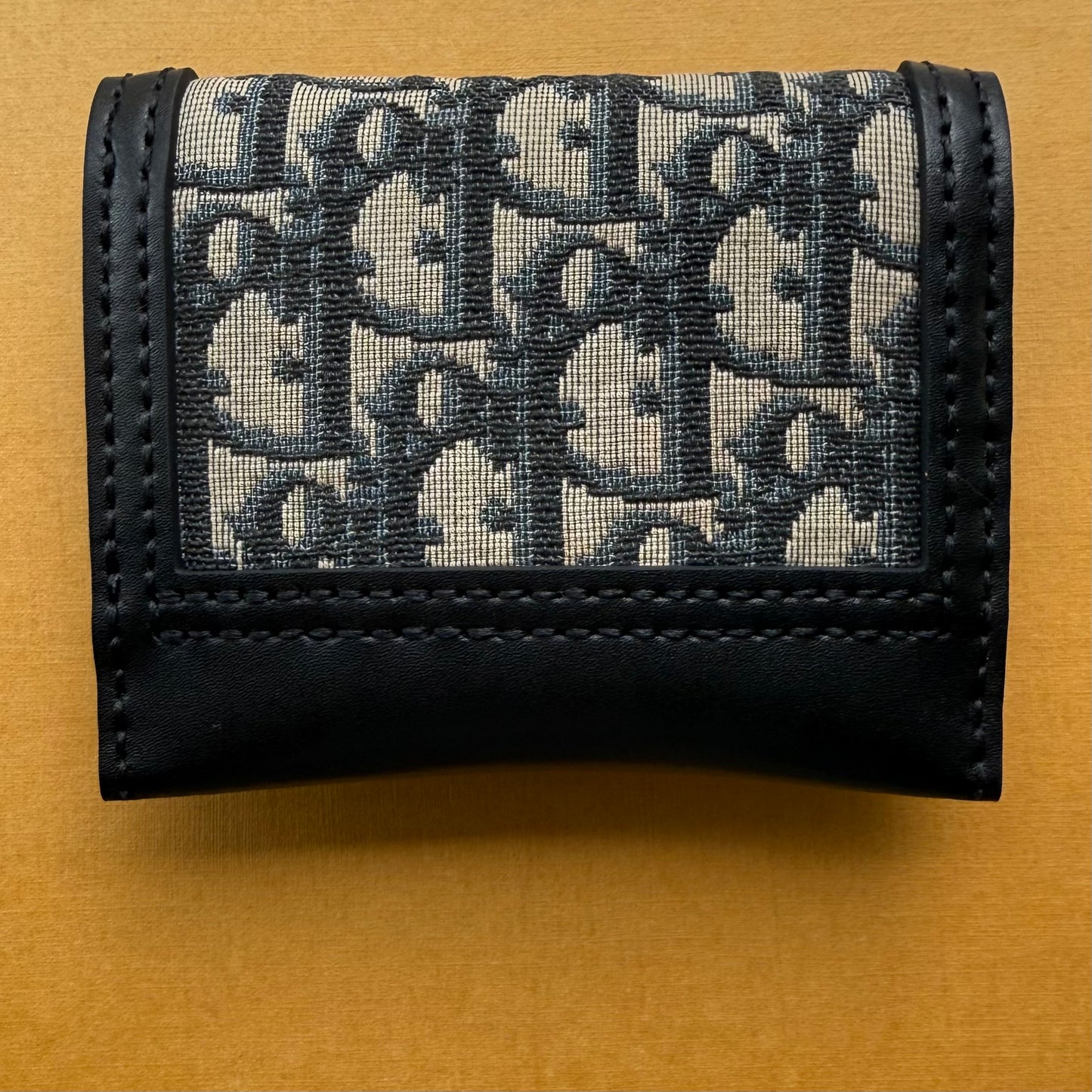 { MARCUS } Handmade DI OR Tapestry + Black Leather Mini Wallet