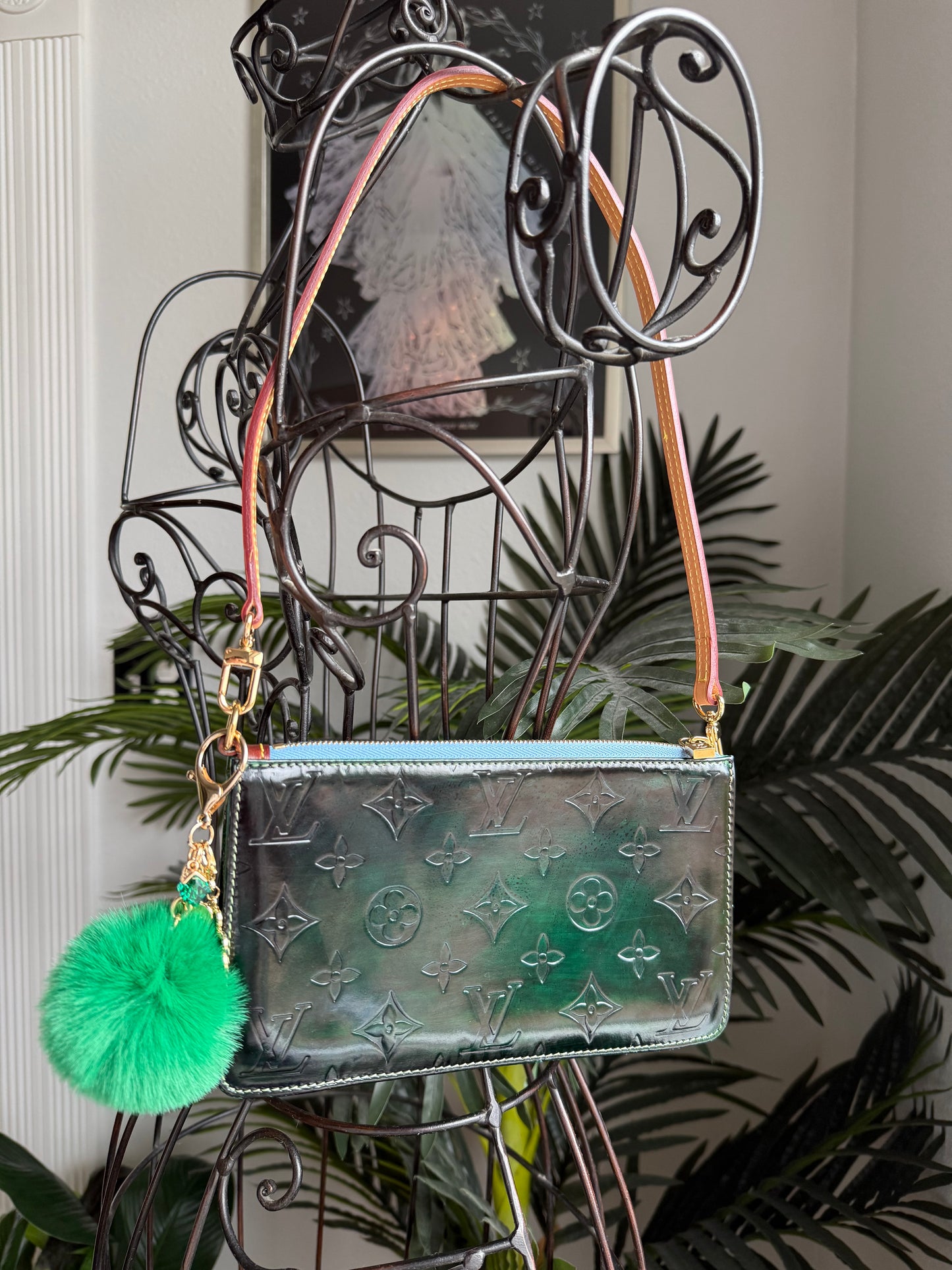 Authentic Preloved Reimagined Emerald Redye Vintage LV Lexington Handbag