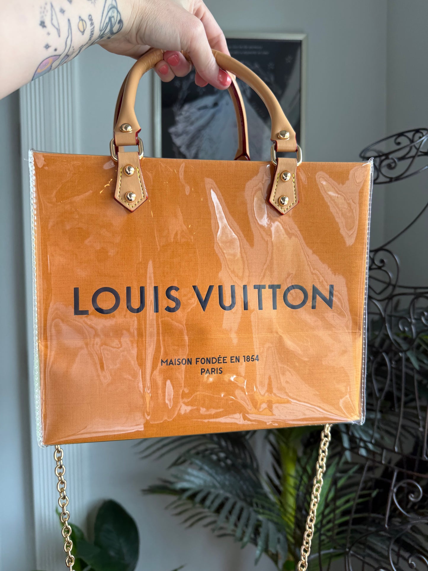 Handmade Upcycled LV Gift Tote Bag - Medium
