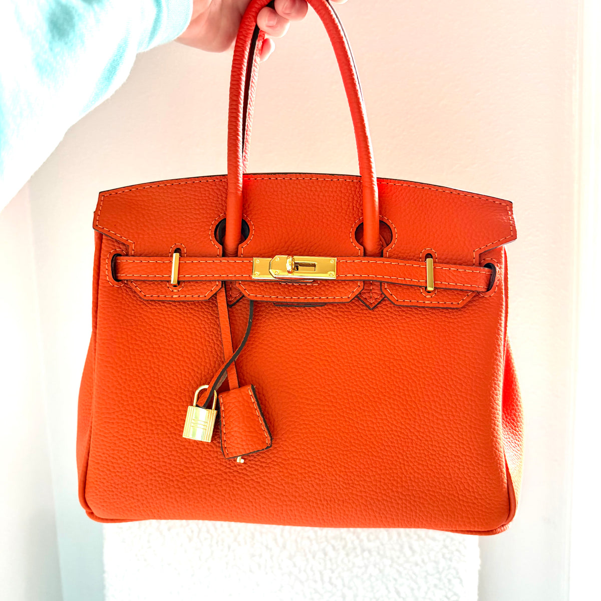 The SWIRKIN 30 || Handmade Handbag in Tangerine Orange *Preorder