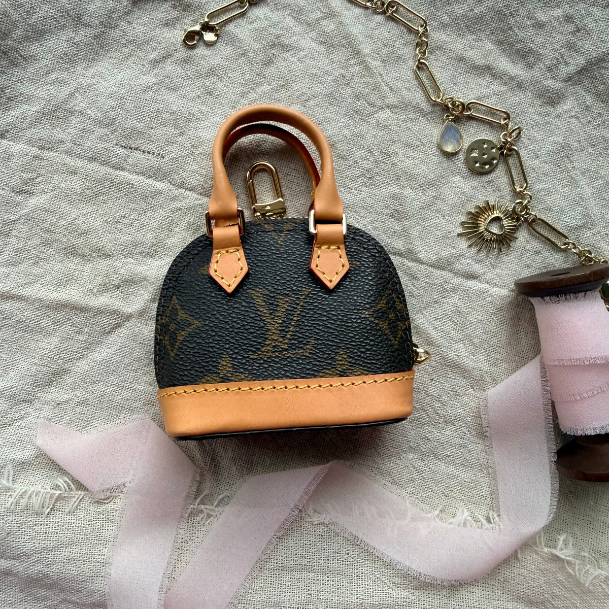 Handmade Luxury Micro Dome Bag Charm