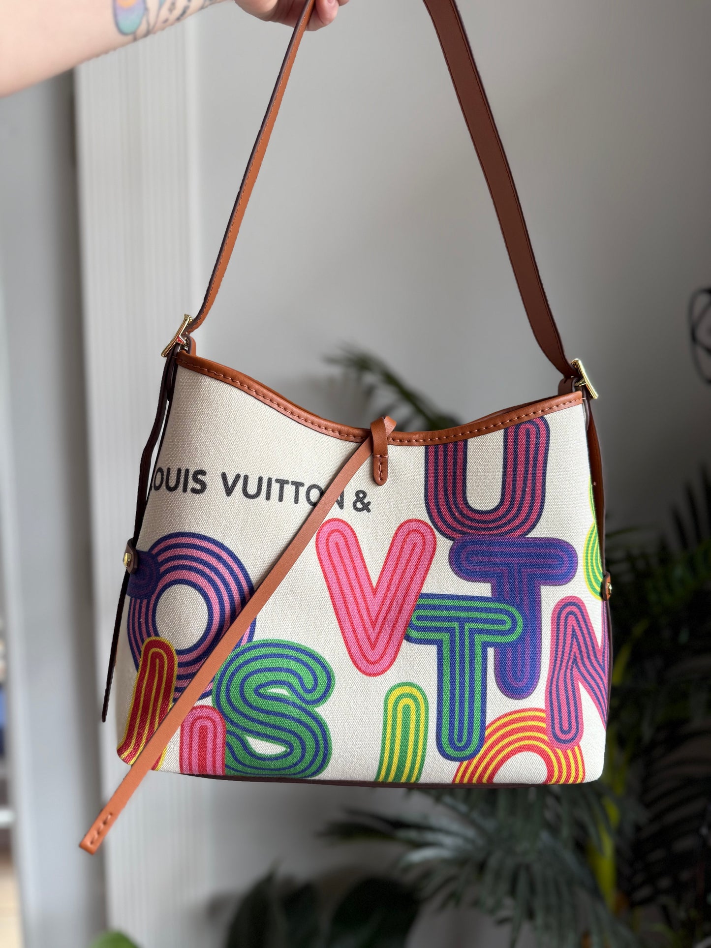 TAN Multicolor Handmade Upcycled Hobo Bag