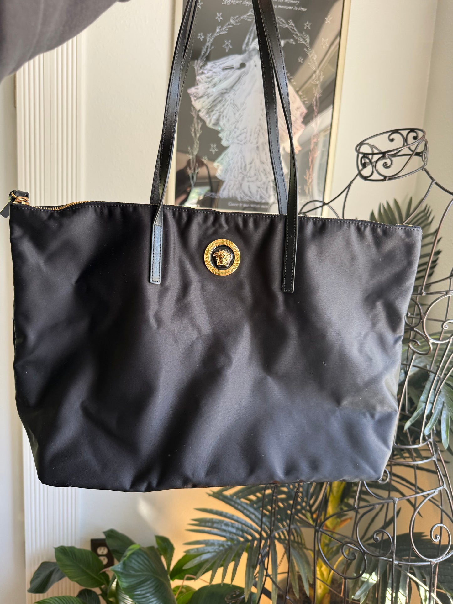 Authentic NEW WITH TAGS Versace Nylon and Leather Medusa Tote