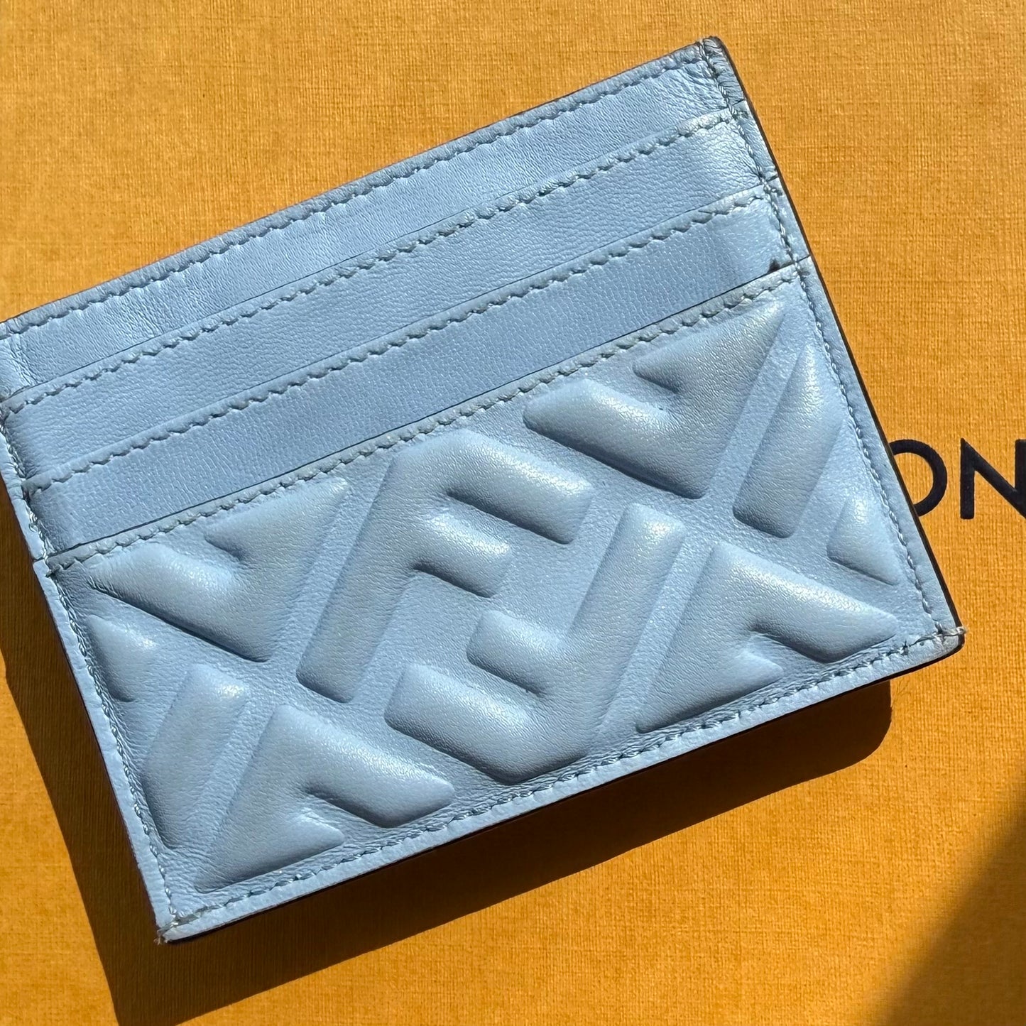 Authentic Preloved Light Blue Fendi Mini Wallet
