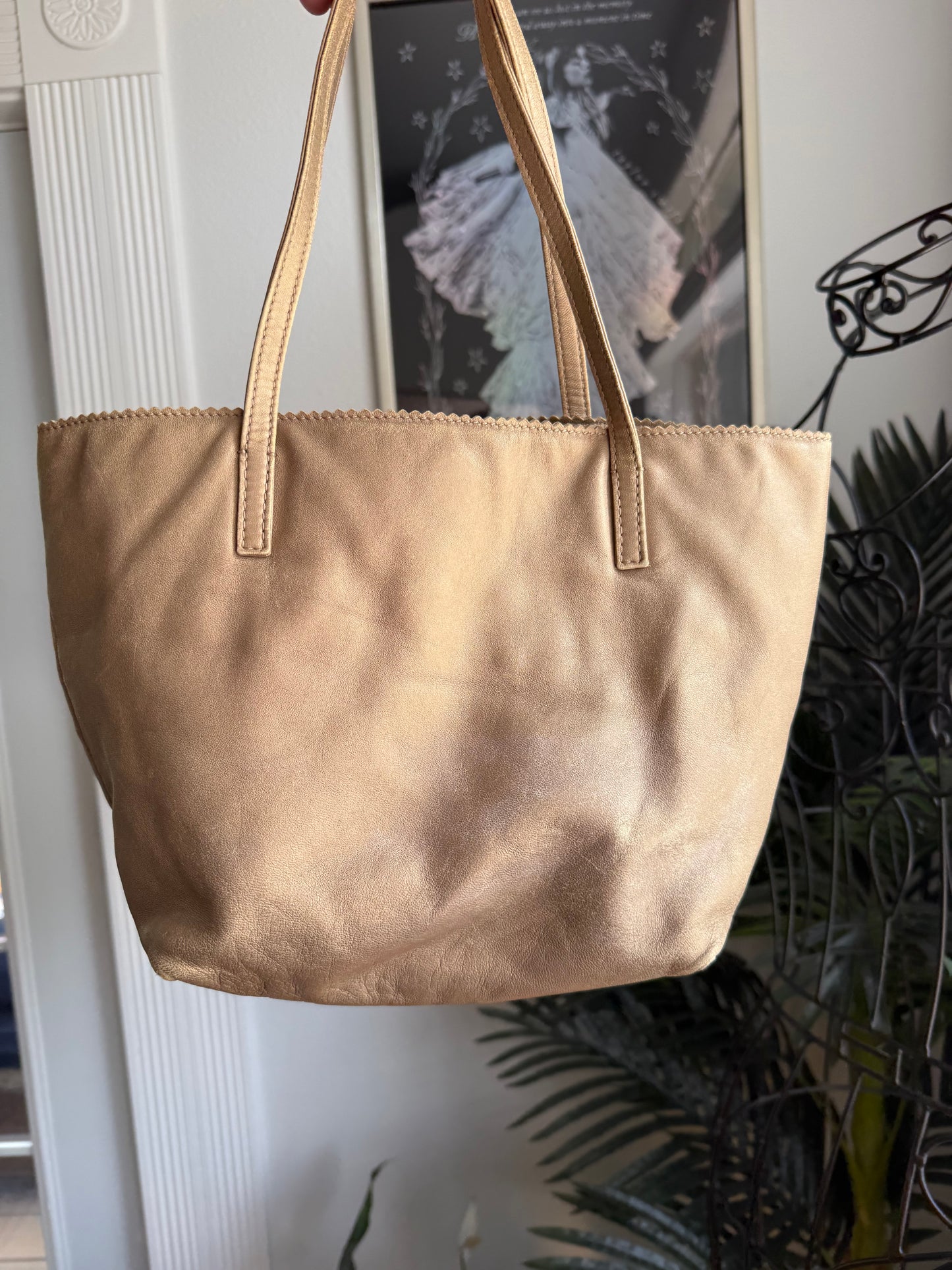 Preloved Authentic Loewe Leather Small Tote Bag