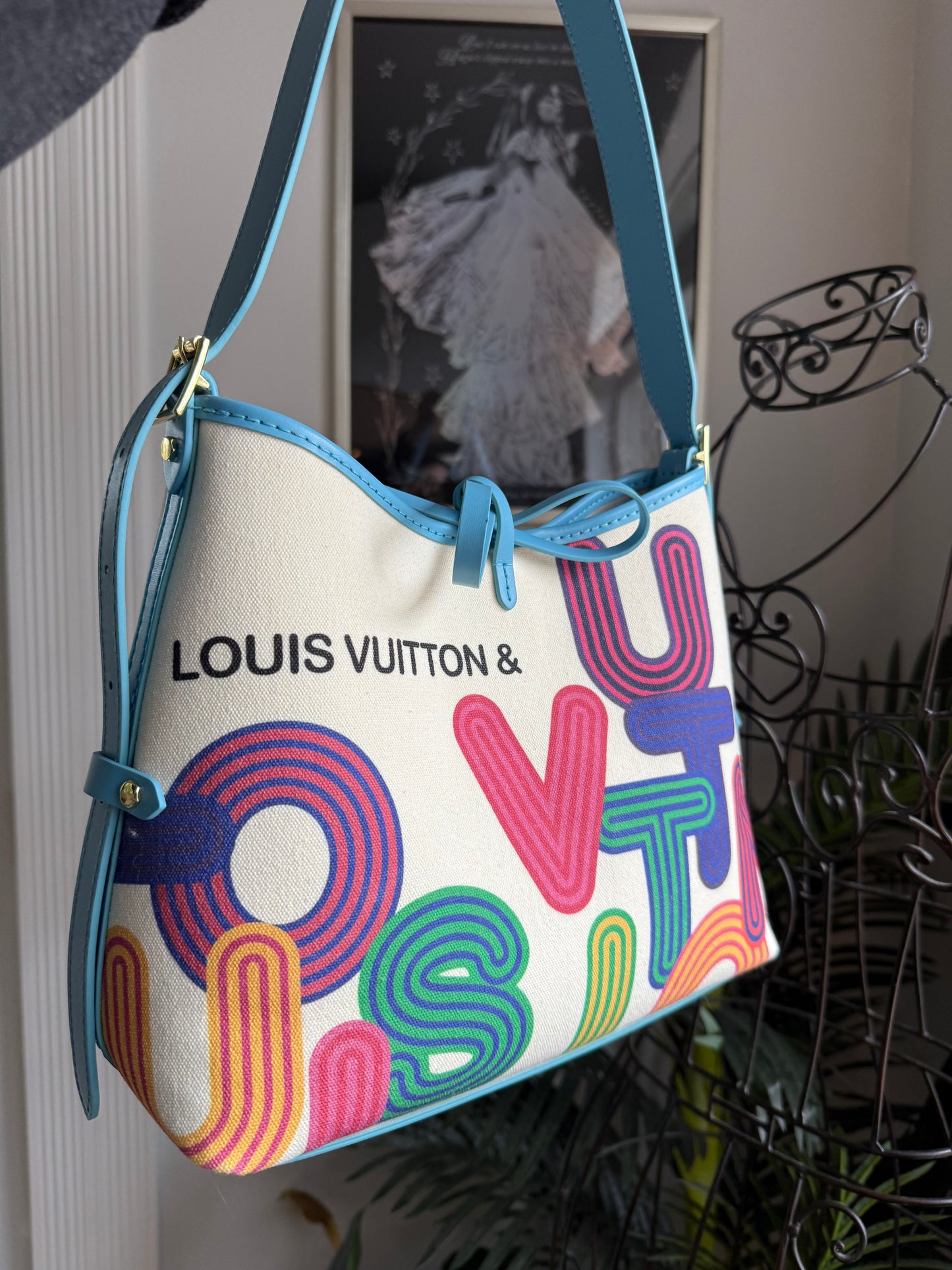 BLUE Multicolor Handmade Upcycled Hobo Bag