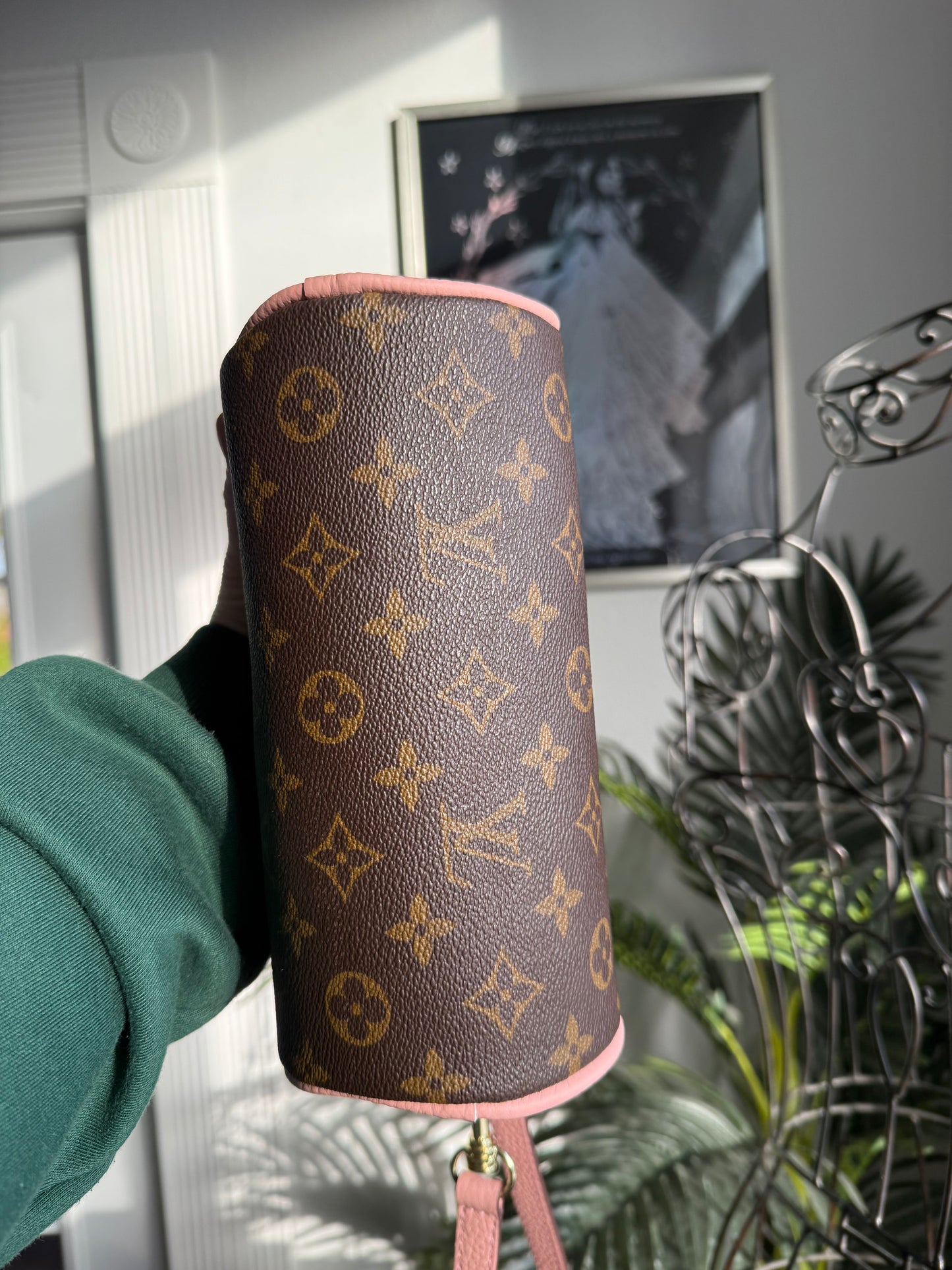 { AIMEE } Handmade Barrel Bag in Dusty Pink + Mono