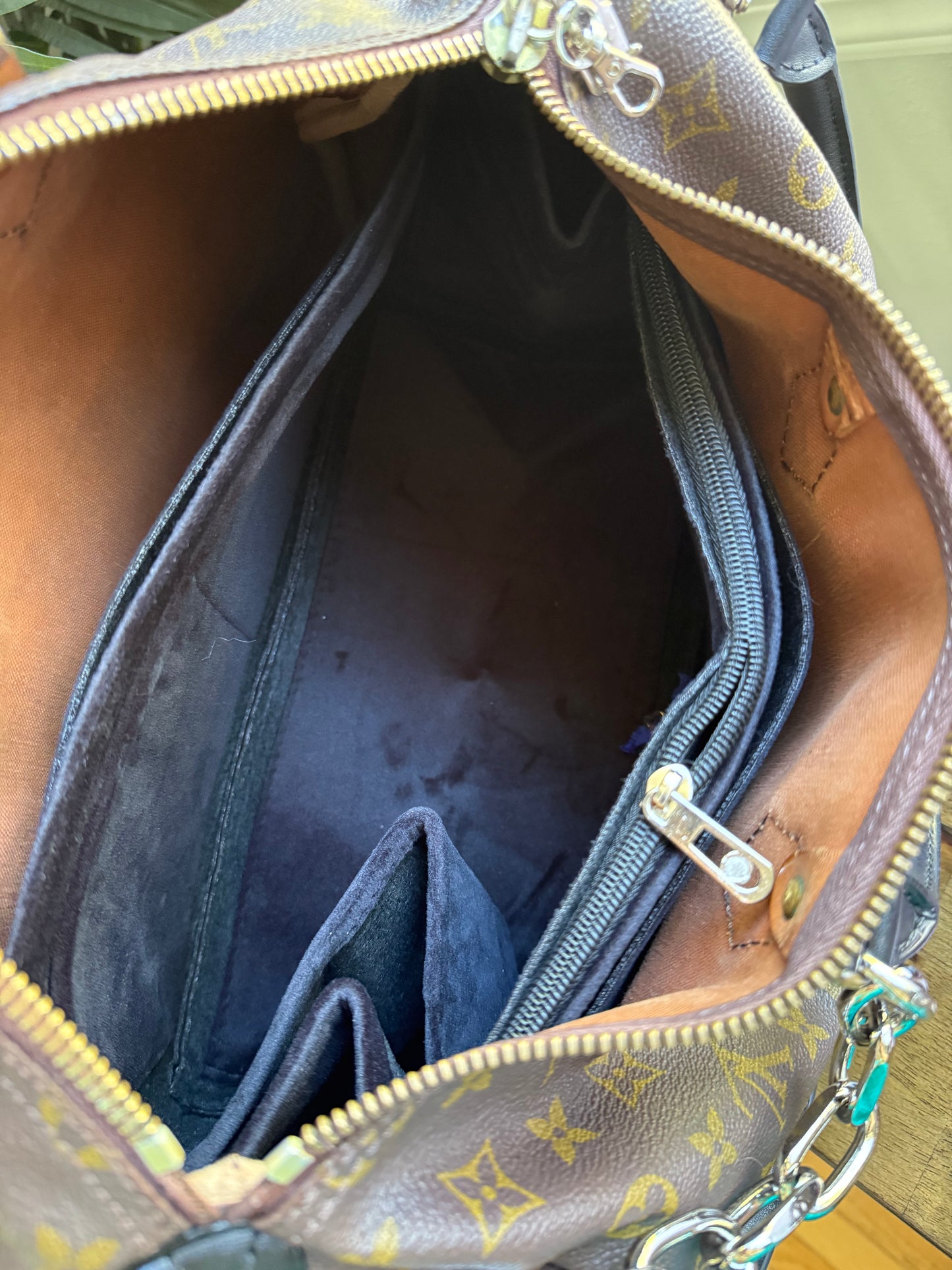 Preloved Authentic Reimagined Vintage LV Speedy 35 DARK *one of one*