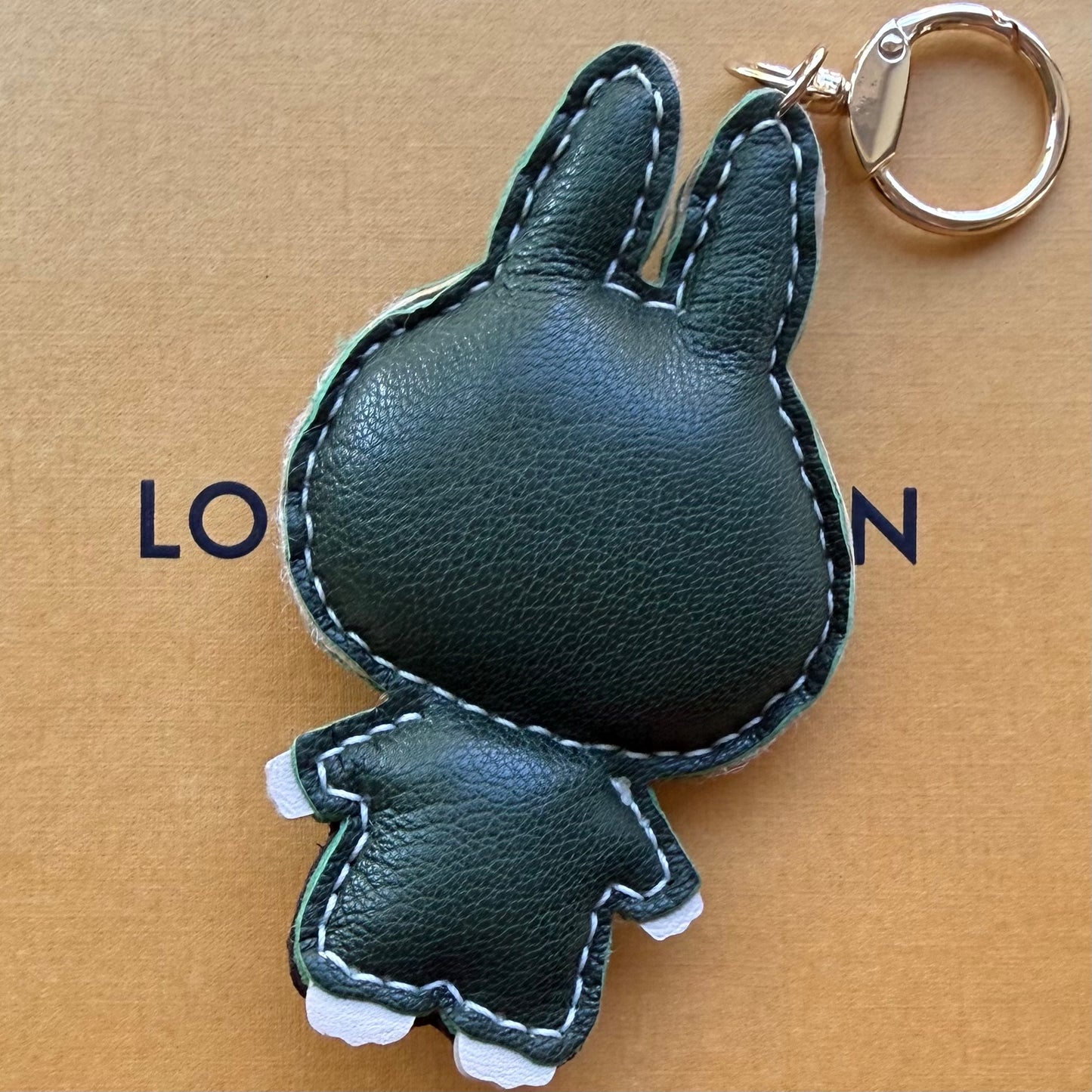 { LALULU } Handmade Leather + Mono Minilin Charm (PNW Green)