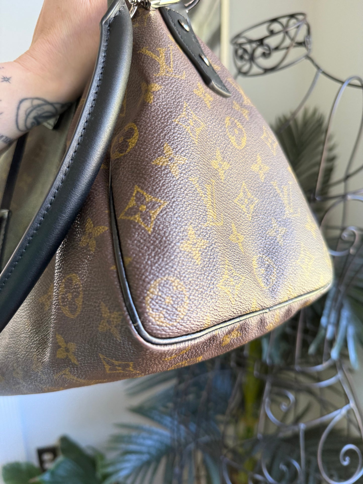 Preloved Authentic Reimagined Vintage LV Speedy 35 DARK *one of one*
