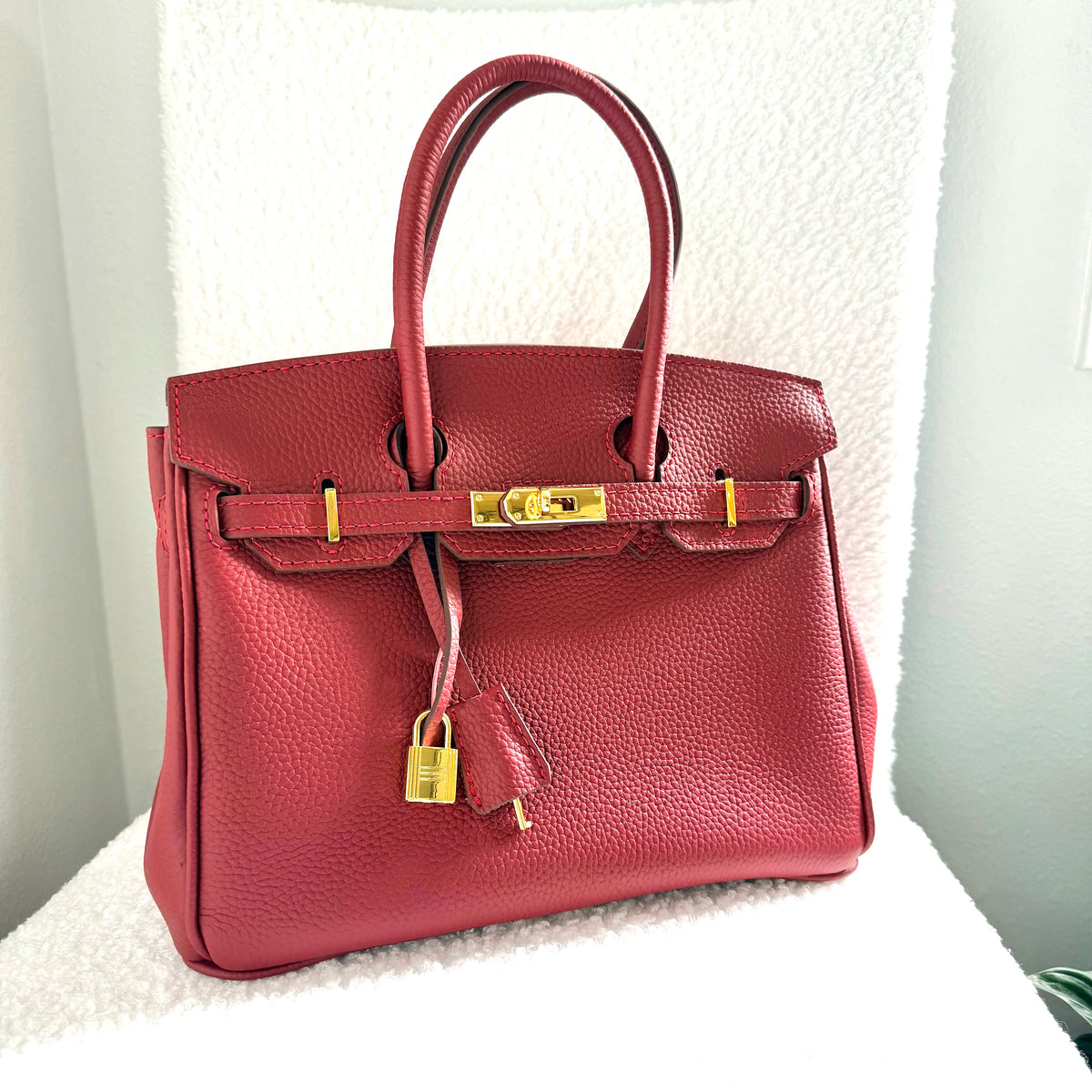 The SWIRKIN 30 || Handmade Handbag in Wine Country Maroon