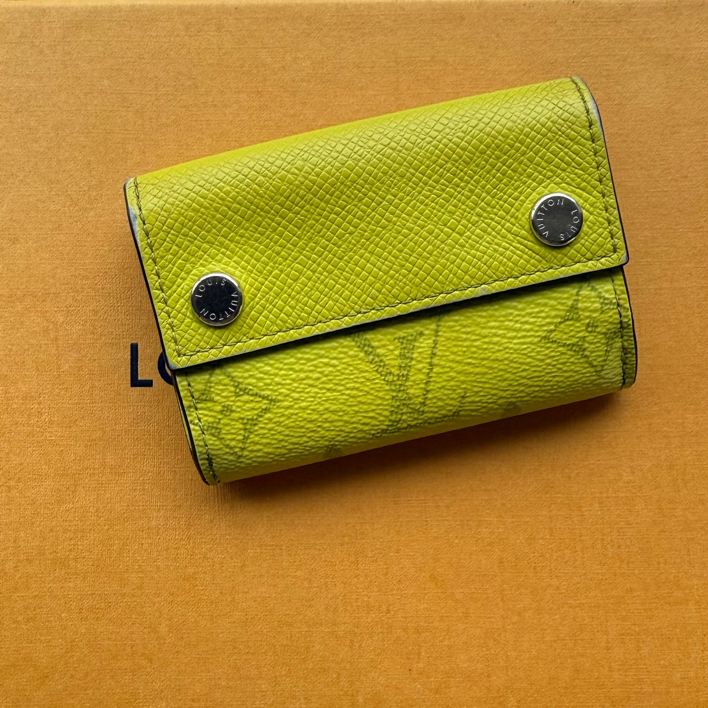 Authentic Preloved LV Discovery Compact Wallet in Monogram Bahia Taiga Yellow