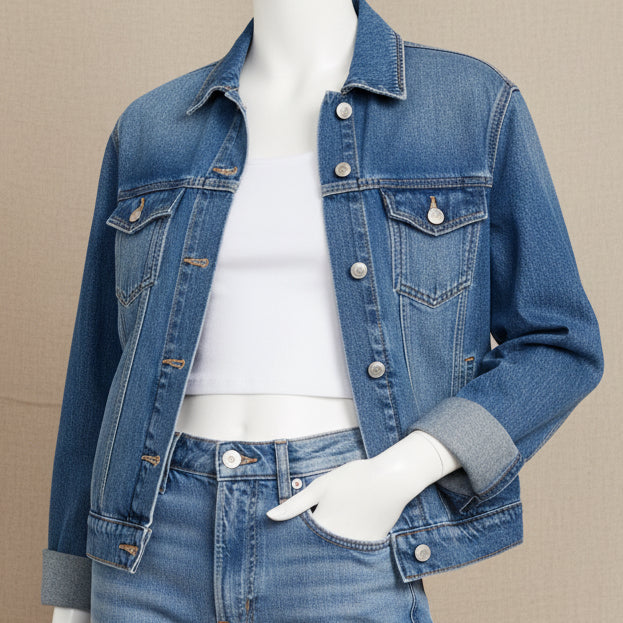 The PIANO Jacket || Handsewn Floral Appliqué Denim Jacket *Preorder