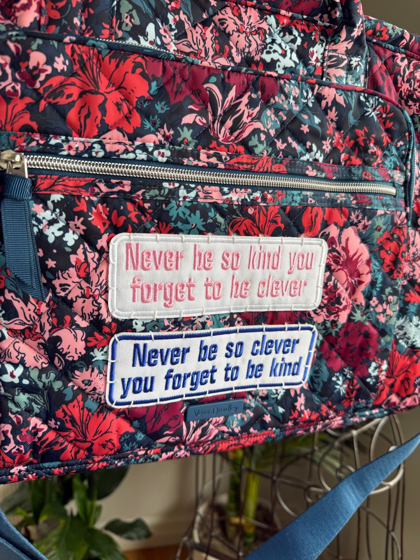 { KIND & CLEVER } Preloved Authentic Reimagined V Bradley Travel Tote Bag