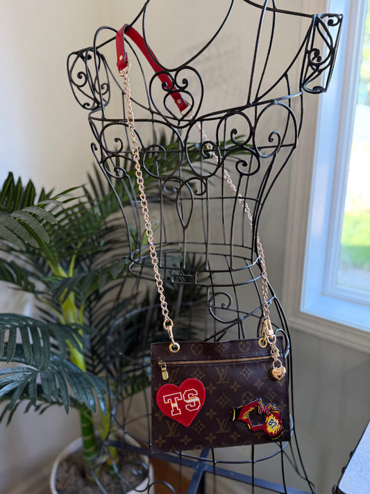 GAME DAY Reimagined Authentic Preloved LV Bucket Pouch with Crossbody Conversion