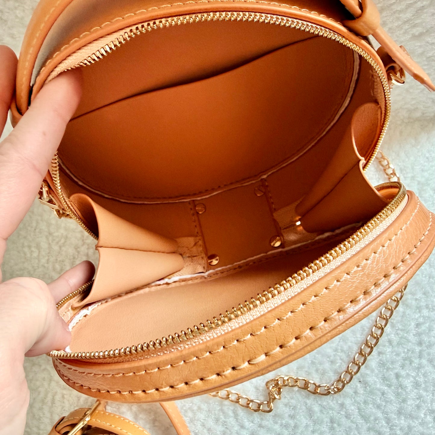 The MOON & SATURN Handbag || Handmade Upcycled Cherry Circle Crossbody Purse