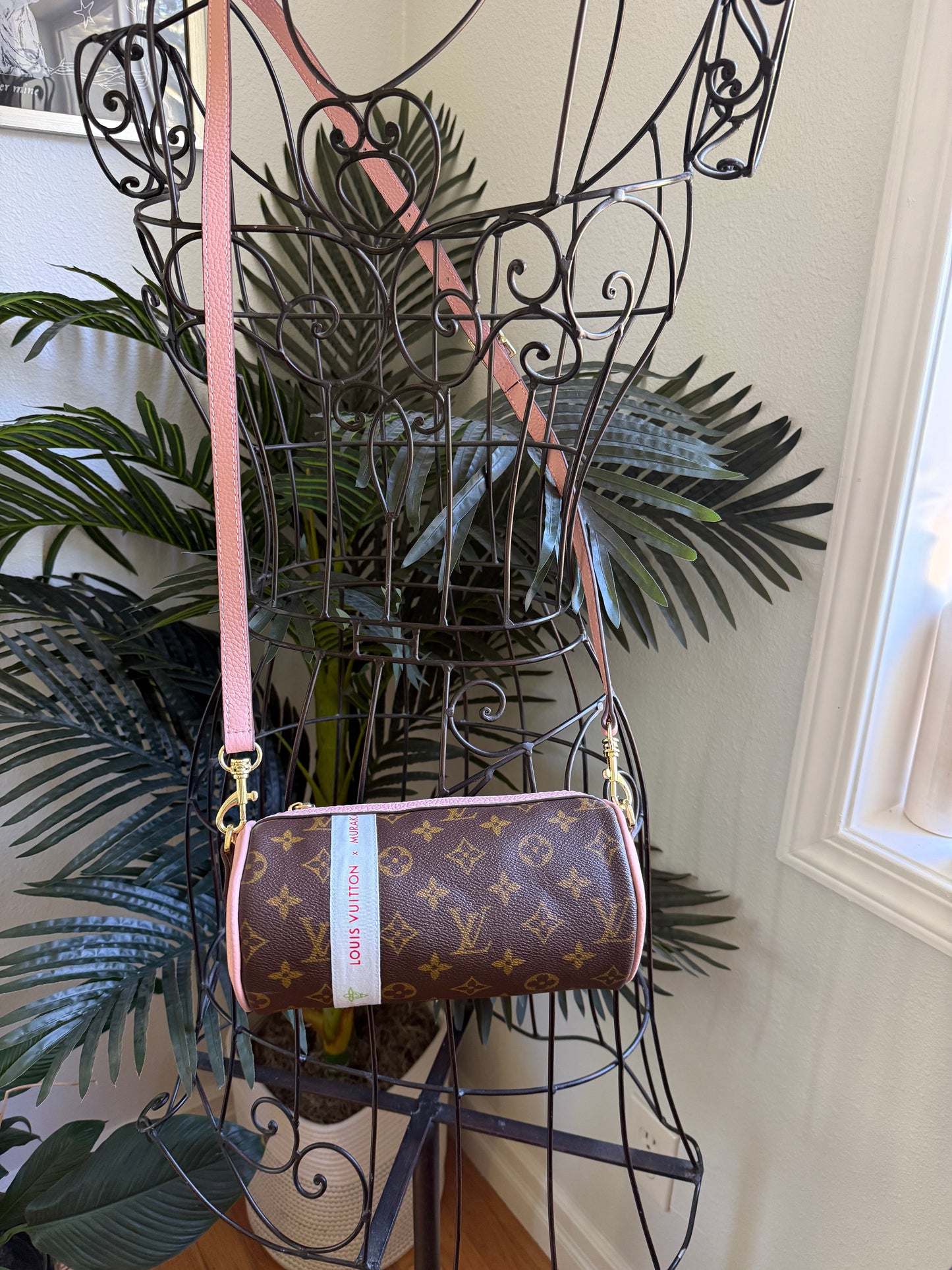 { AIMEE } Handmade Pink + Mono Whimsy Ribbon Barrel Bag