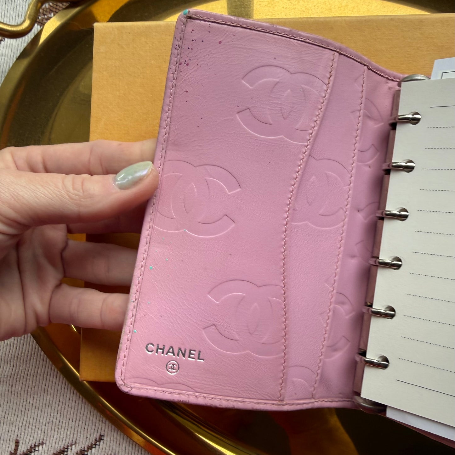 Authentic Preloved Reimagined Vintage 2005 Chanel Quilted Calfskin Cambon Pocket Agenda
