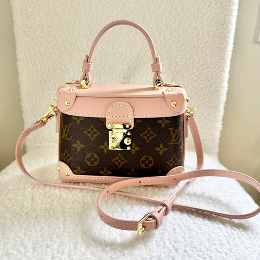 The IVY Lock Bag || Handmade Upcycled Pink Soft Trunk Luxury Handbag *Preorder