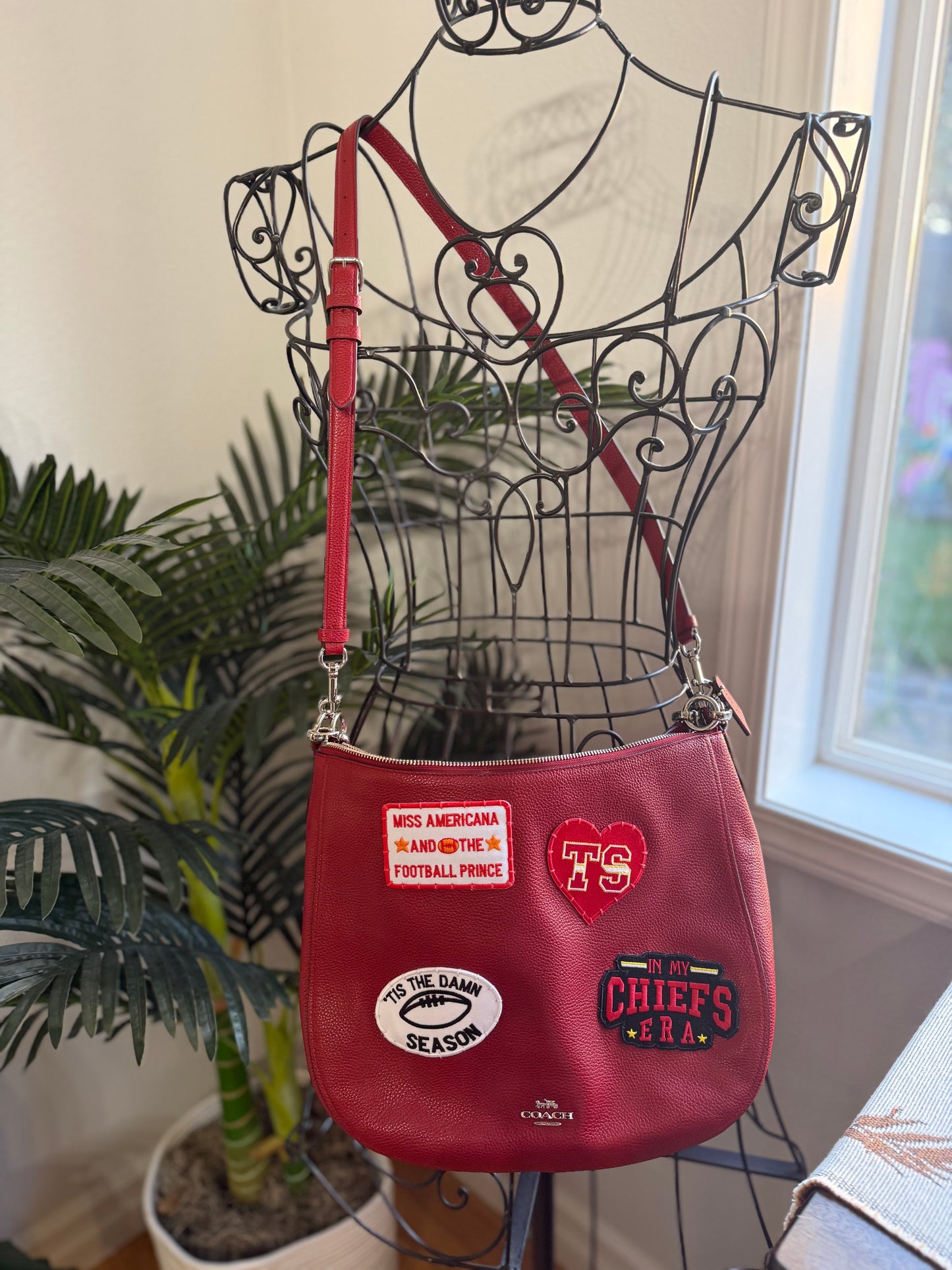 Reimagined Authentic Preloved Red Leather Coach Bag