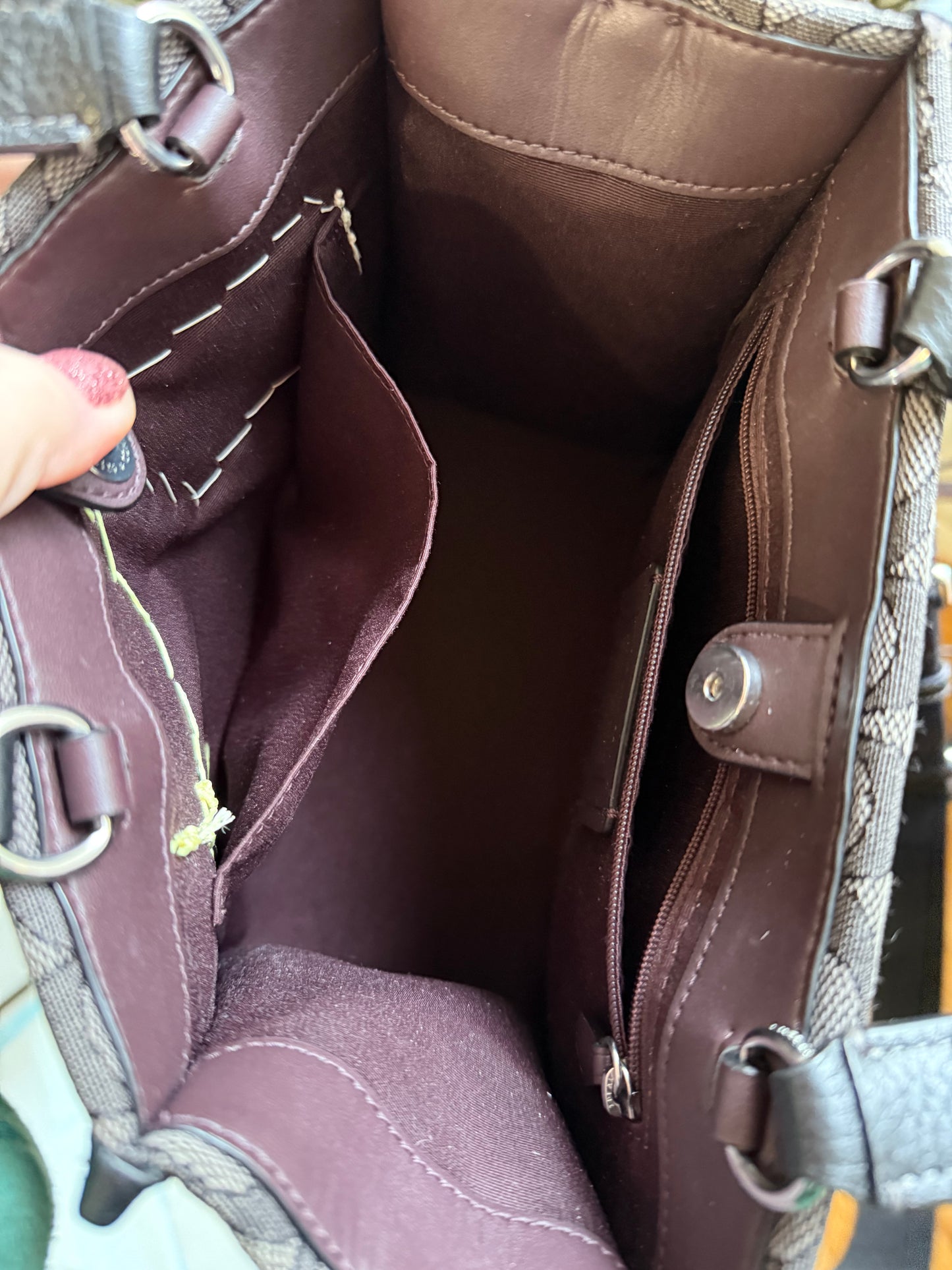 Reimagined Authentic Preloved Coach tote and wallet