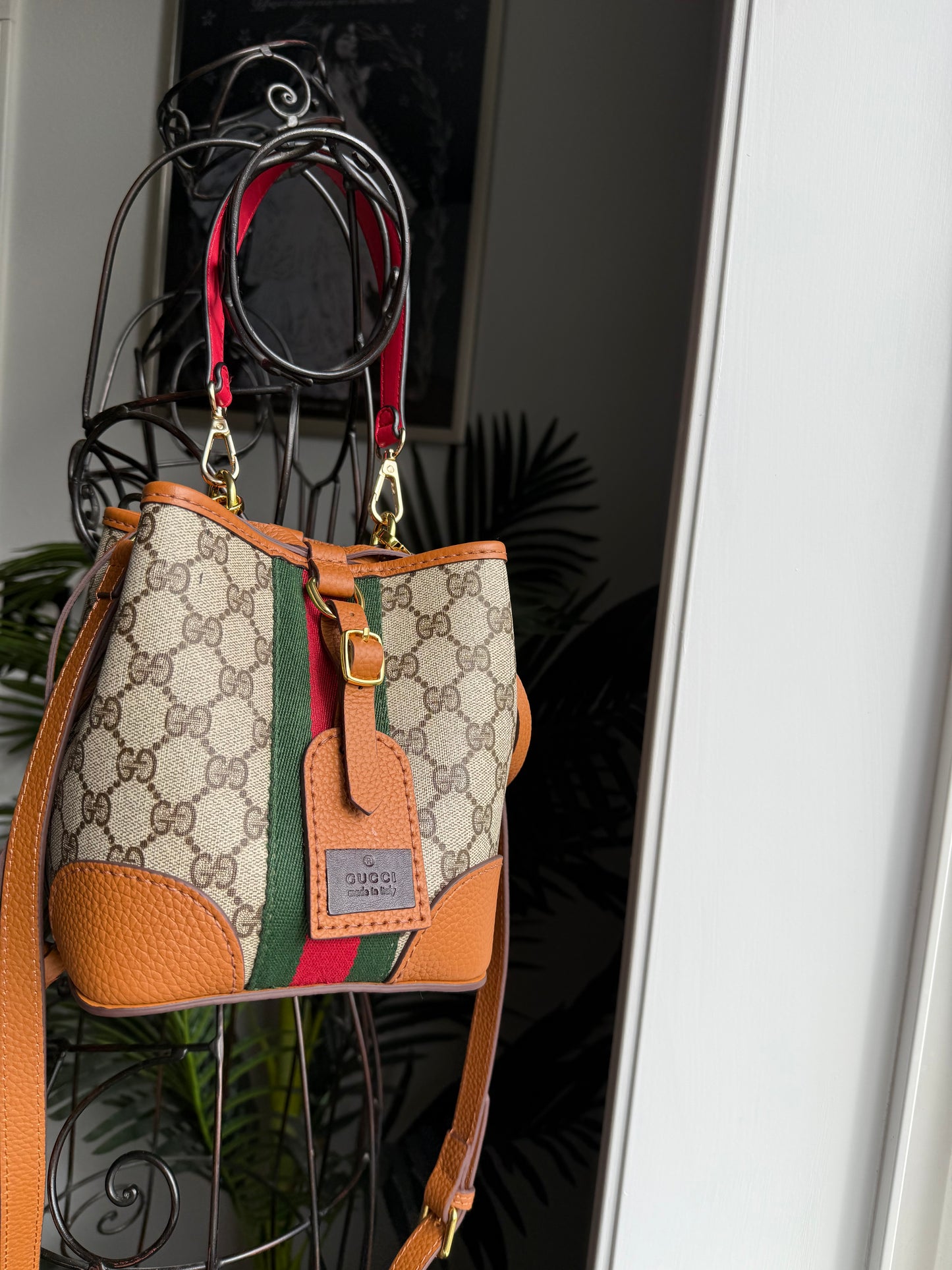 INEZ || Handmade Upcycled Luxury Leather Gucci Bucket Bag