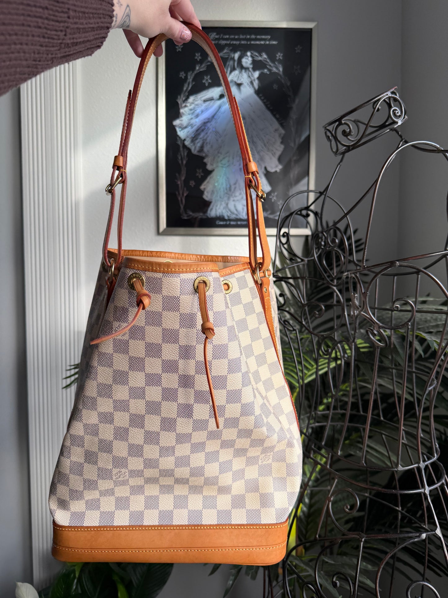 Preloved Authentic LV Noe GM in Damier Azur