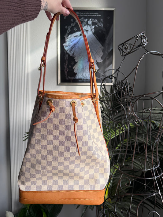 Preloved Authentic LV Noe GM in Damier Azur