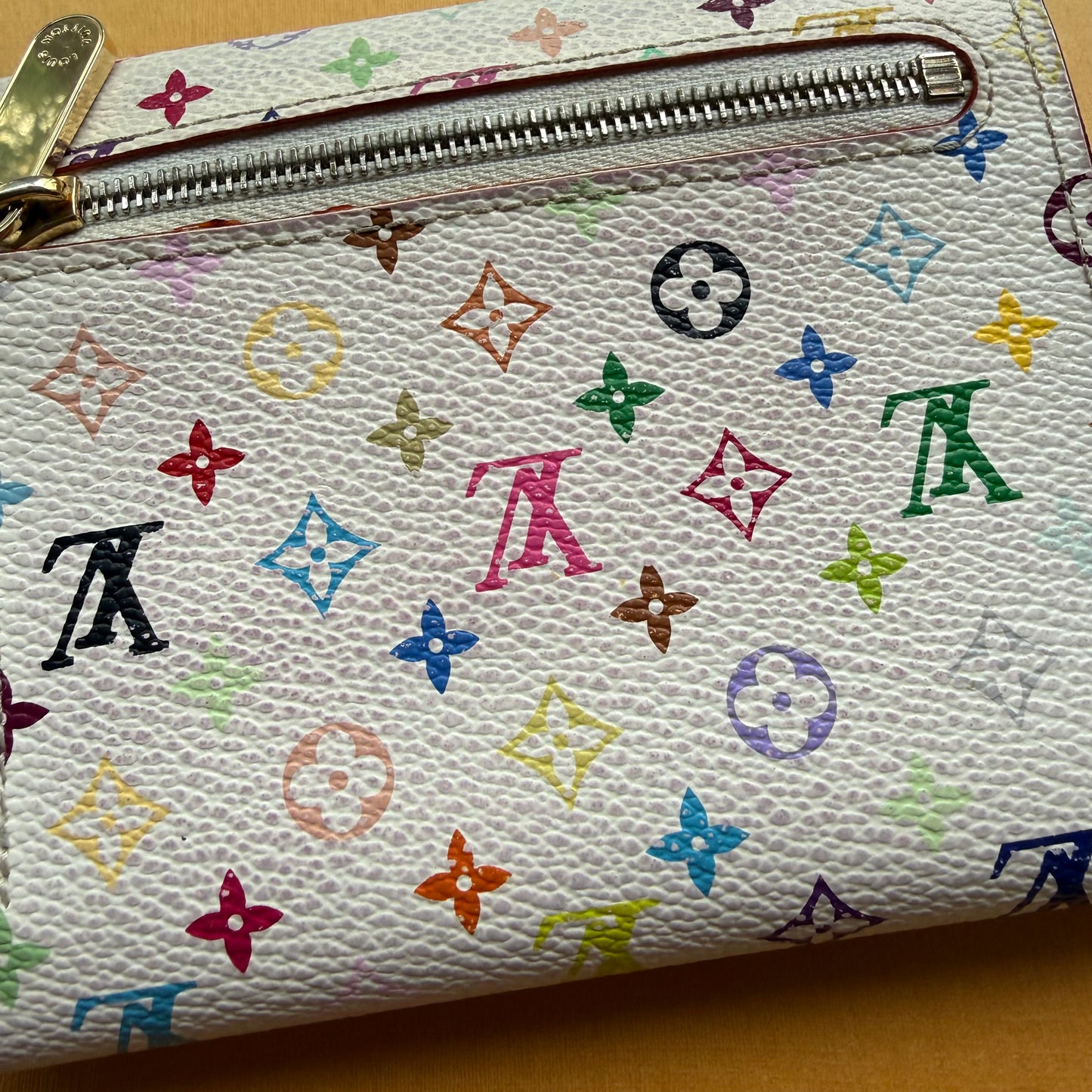 Authentic Preloved LV x Murakami White Multi KOALA Wallet