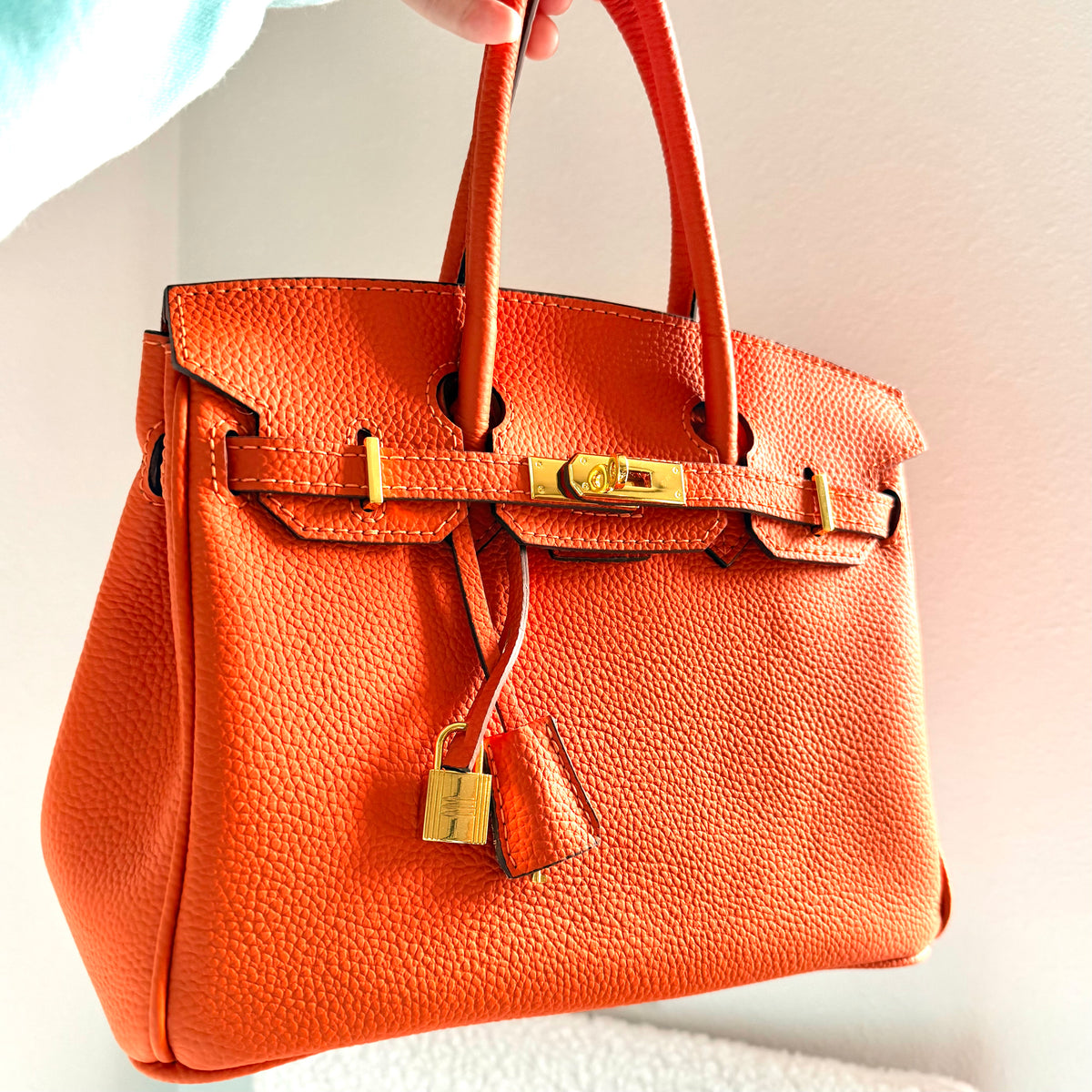 The SWIRKIN 30 || Handmade Handbag in Tangerine Orange *Preorder