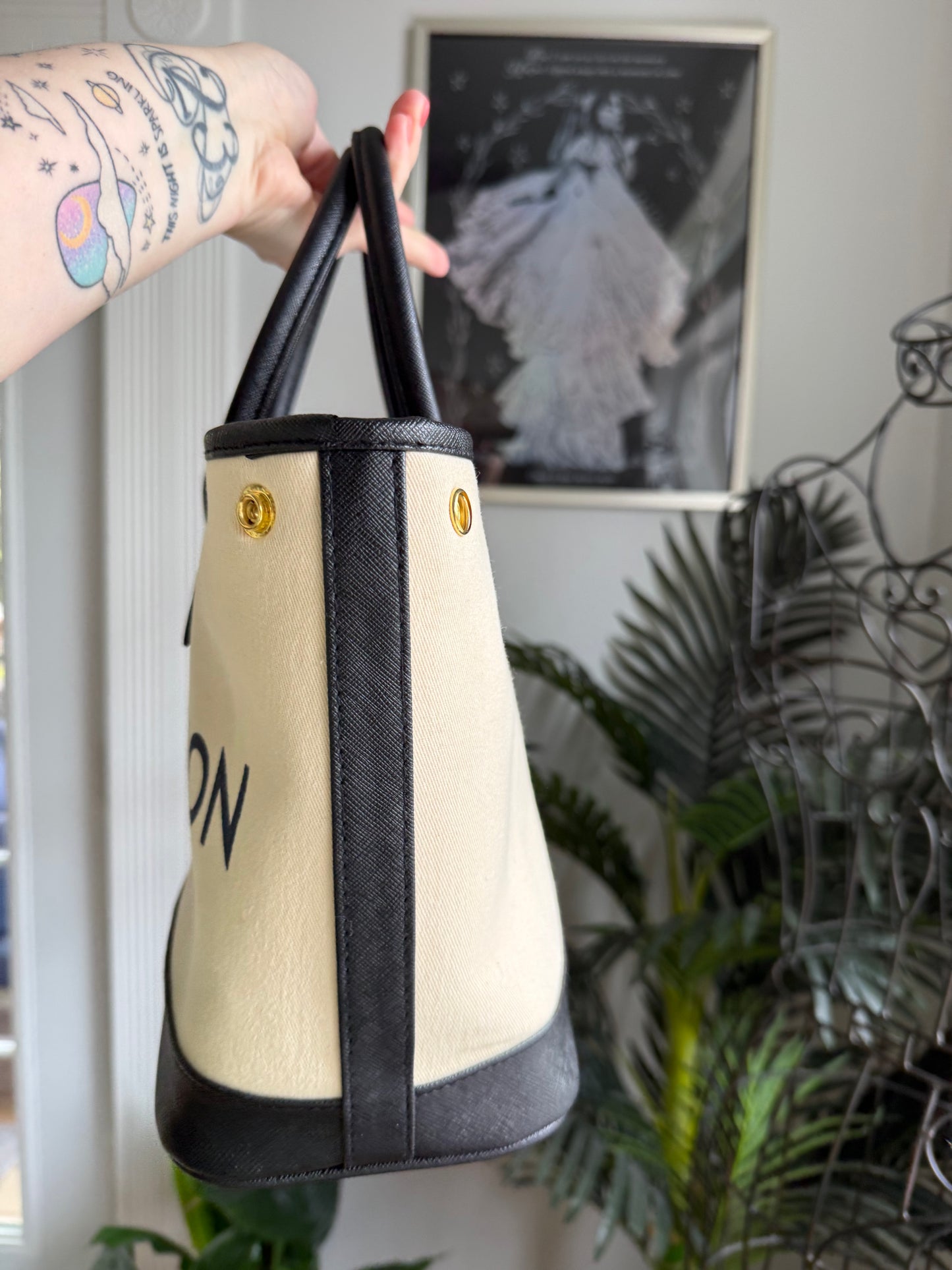SOLD * Handmade Upcycled Luxury Dustbag Handbag Tote