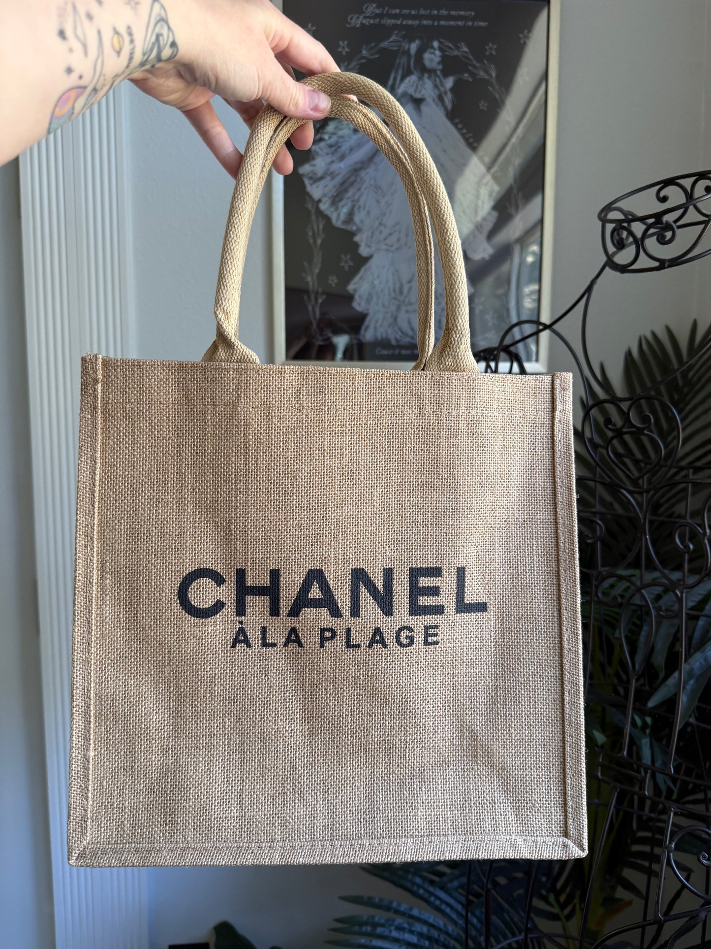 Authentic CC A LA PLAGE VIP Woven Tote