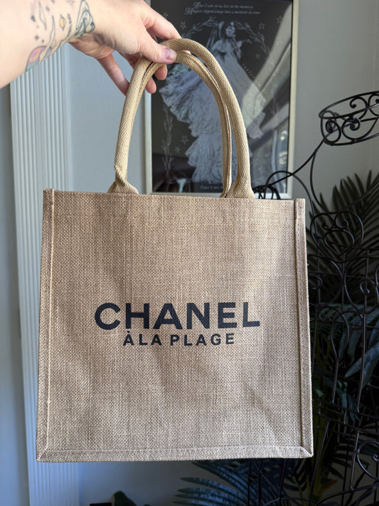 Authentic CC A LA PLAGE VIP Woven Tote