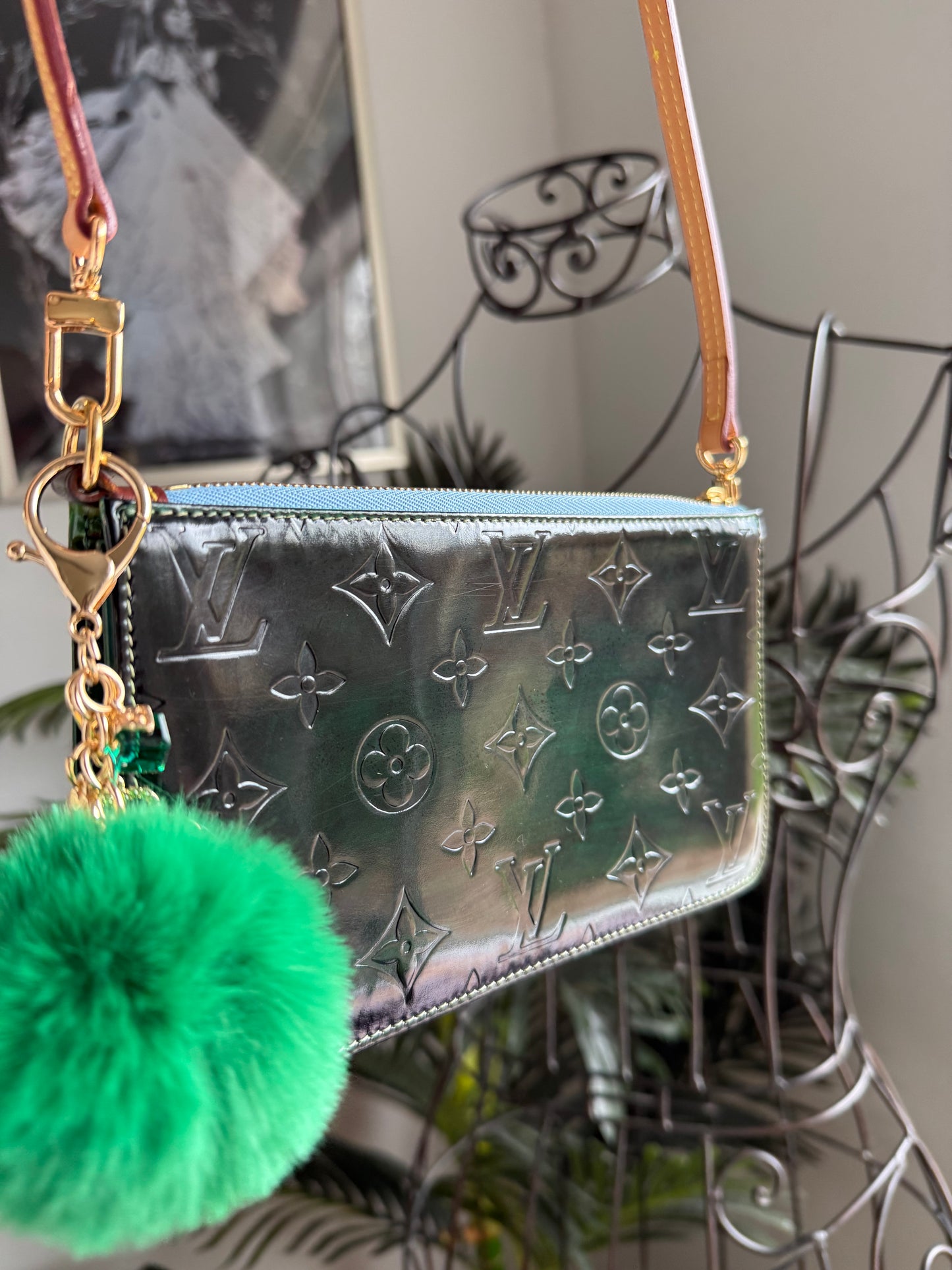 Authentic Preloved Reimagined Emerald Redye Vintage LV Lexington Handbag