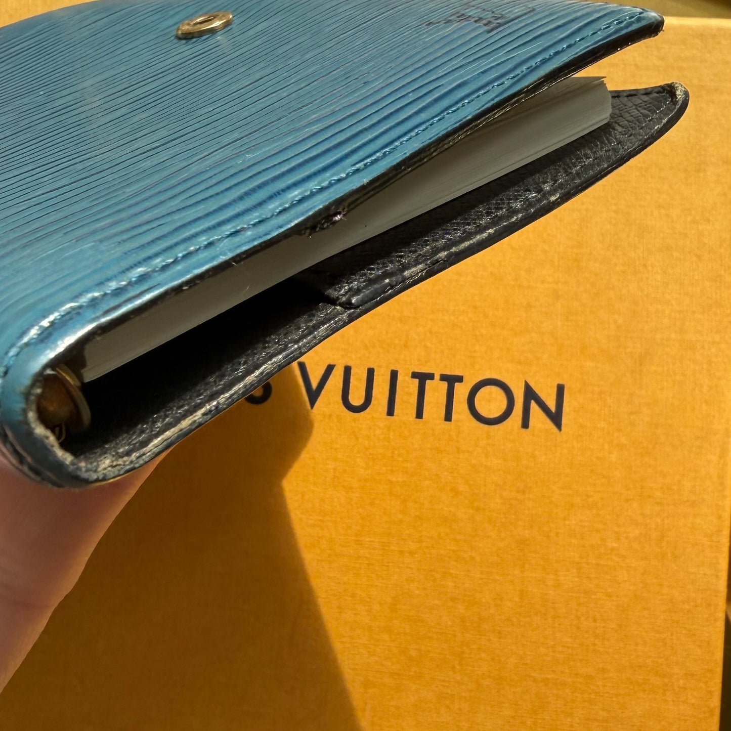 Authentic Preloved Vintage LV Agenda PM in Blue Epi Leather