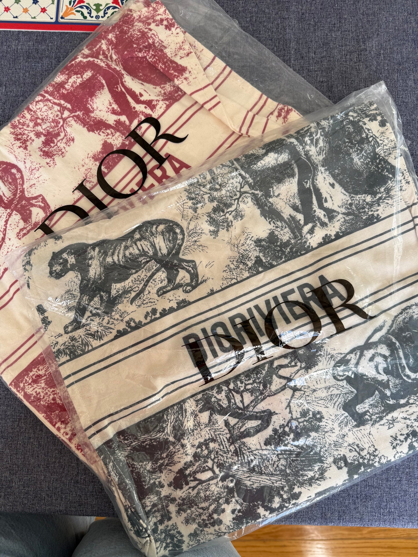 Authentic New Diorivera Vip Tote - Wine Red