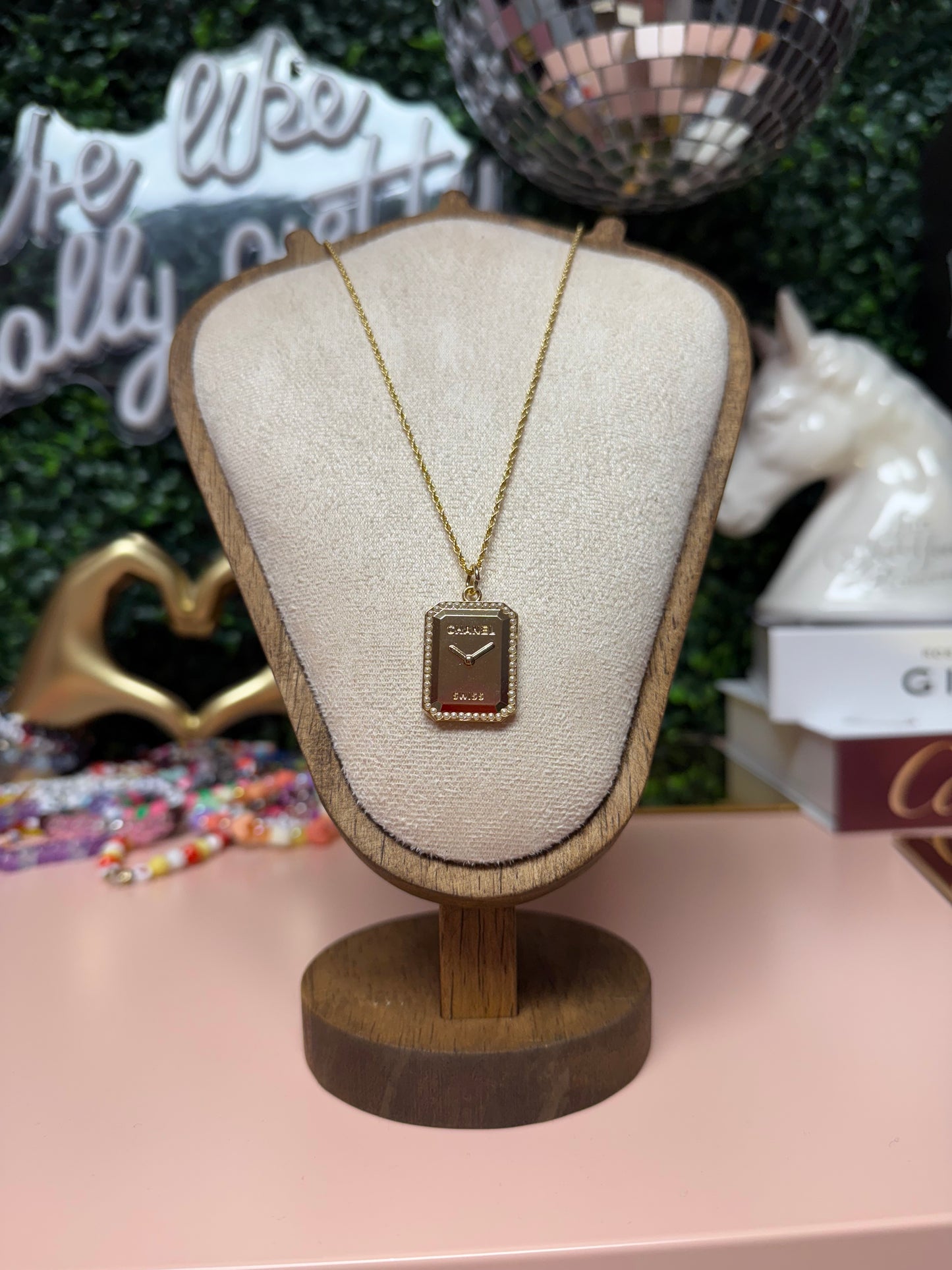 READY FOR IT?! Vintage Upcycled Lux CC Charm Necklace