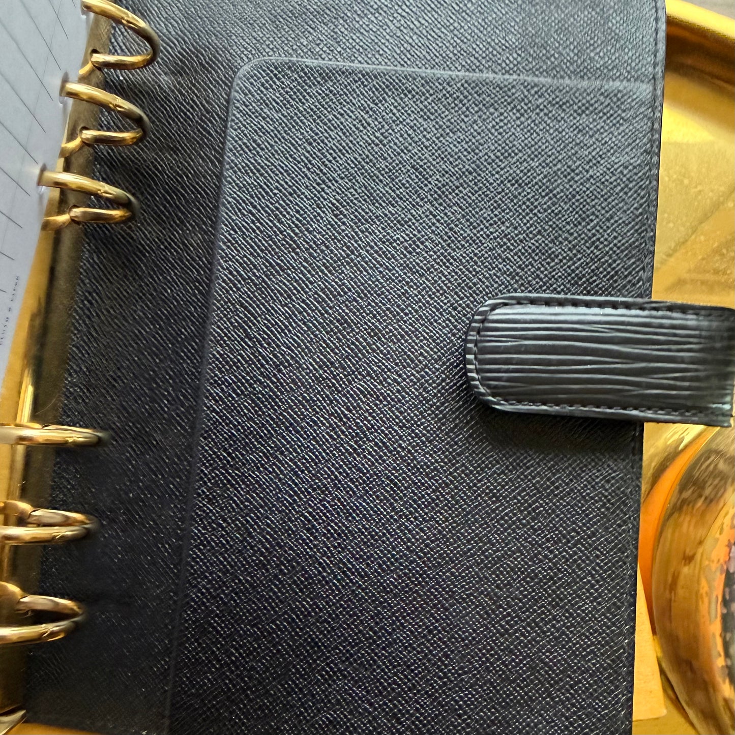 Authentic Vintage Pre-Loved 1998 LV Black Epi Leather Agenda MM