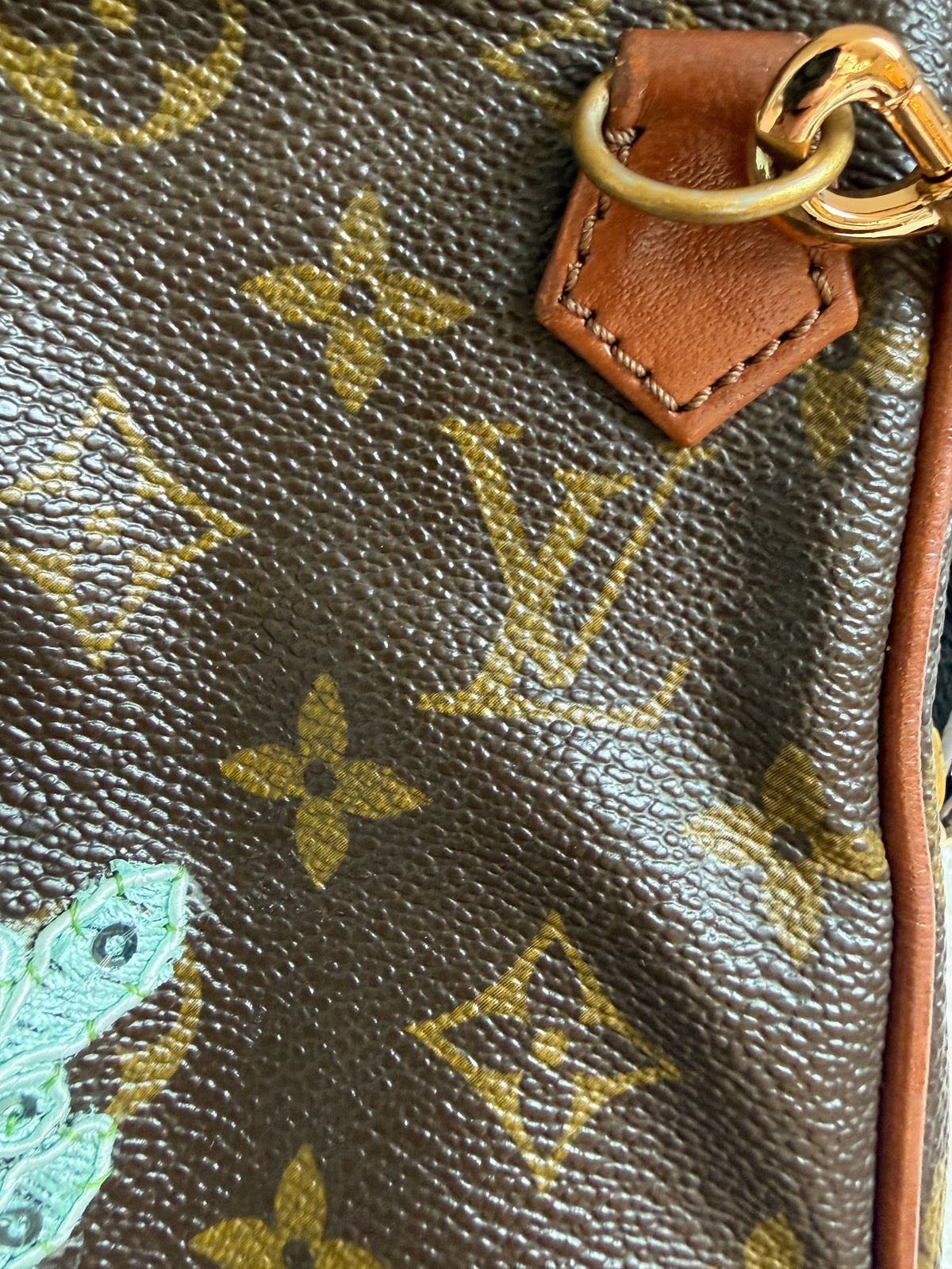 Authentic Preloved Custom Embroidered Beaded Reimagined Nautical Vintage Mini Amazone Crossbody Bag