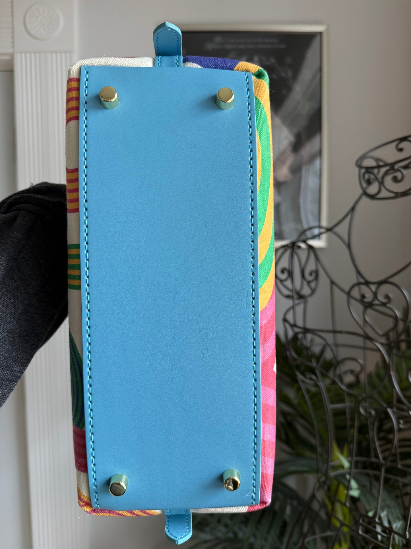 BLUE Multicolor Handmade Upcycled Hobo Bag