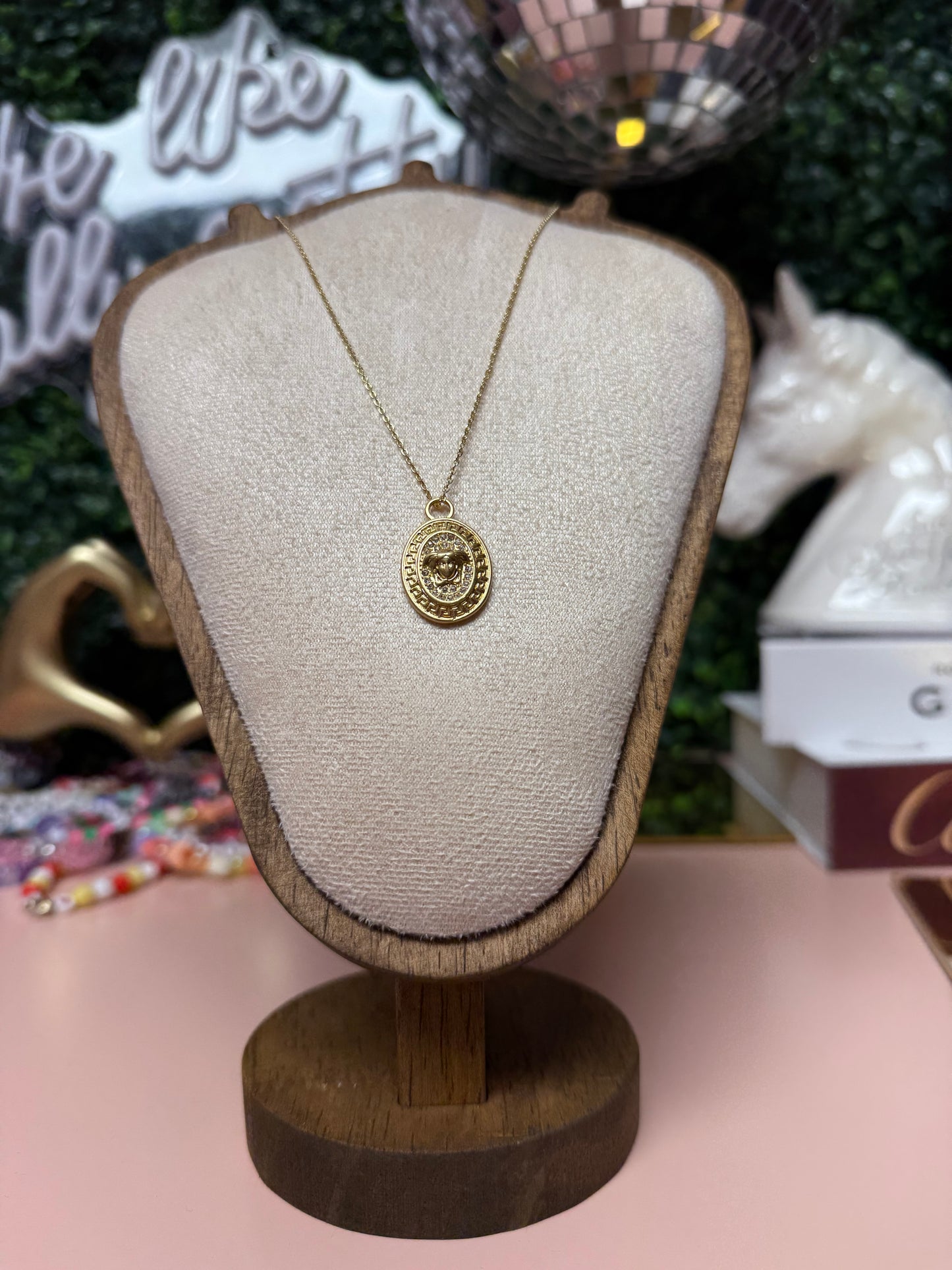 Vintage Upcycled Lux MEDUSA Necklace