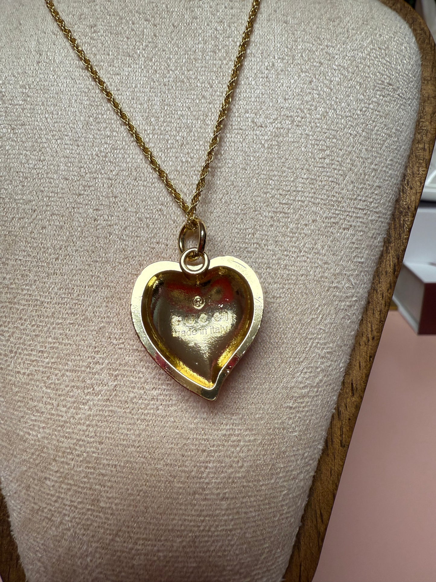 LIGHTNING STRIKES Vintage Upcycled Lux GG Charm Necklace in Orange + Purple