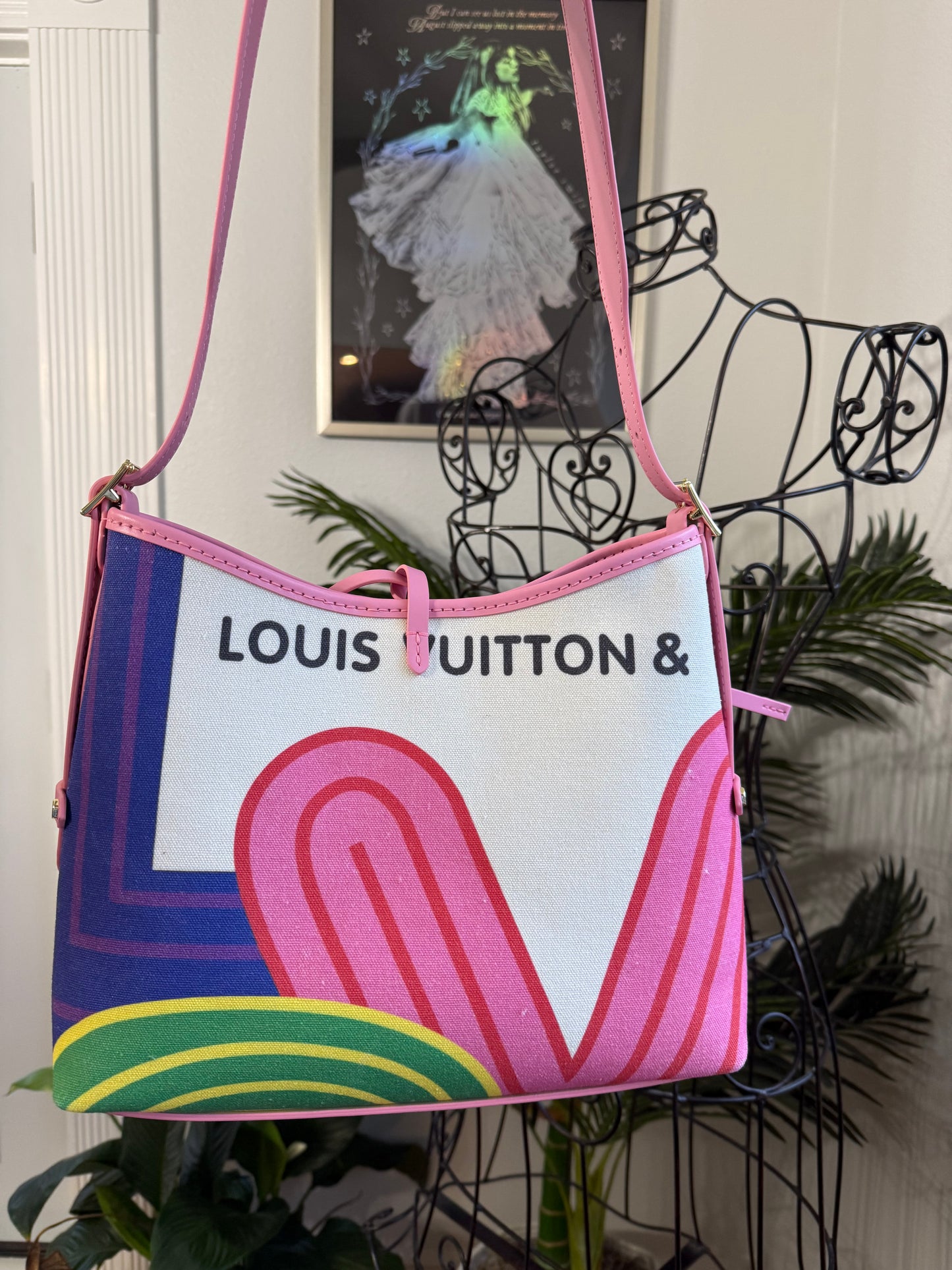 PINK Multicolor Handmade Upcycled Hobo Bag