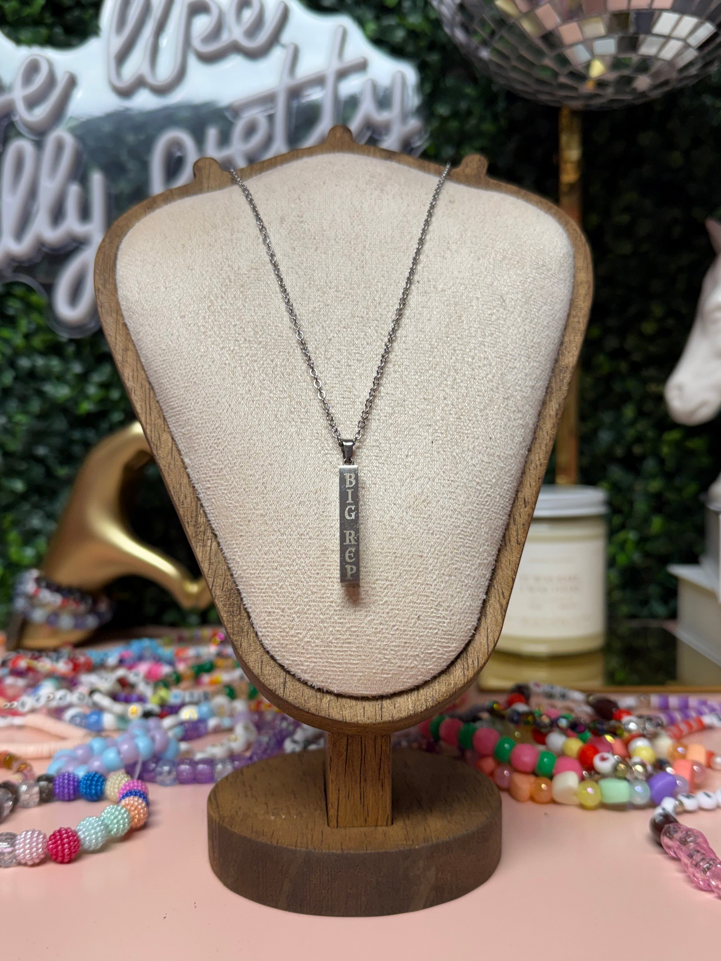 BIG REP Stainless Steel Bar Necklace