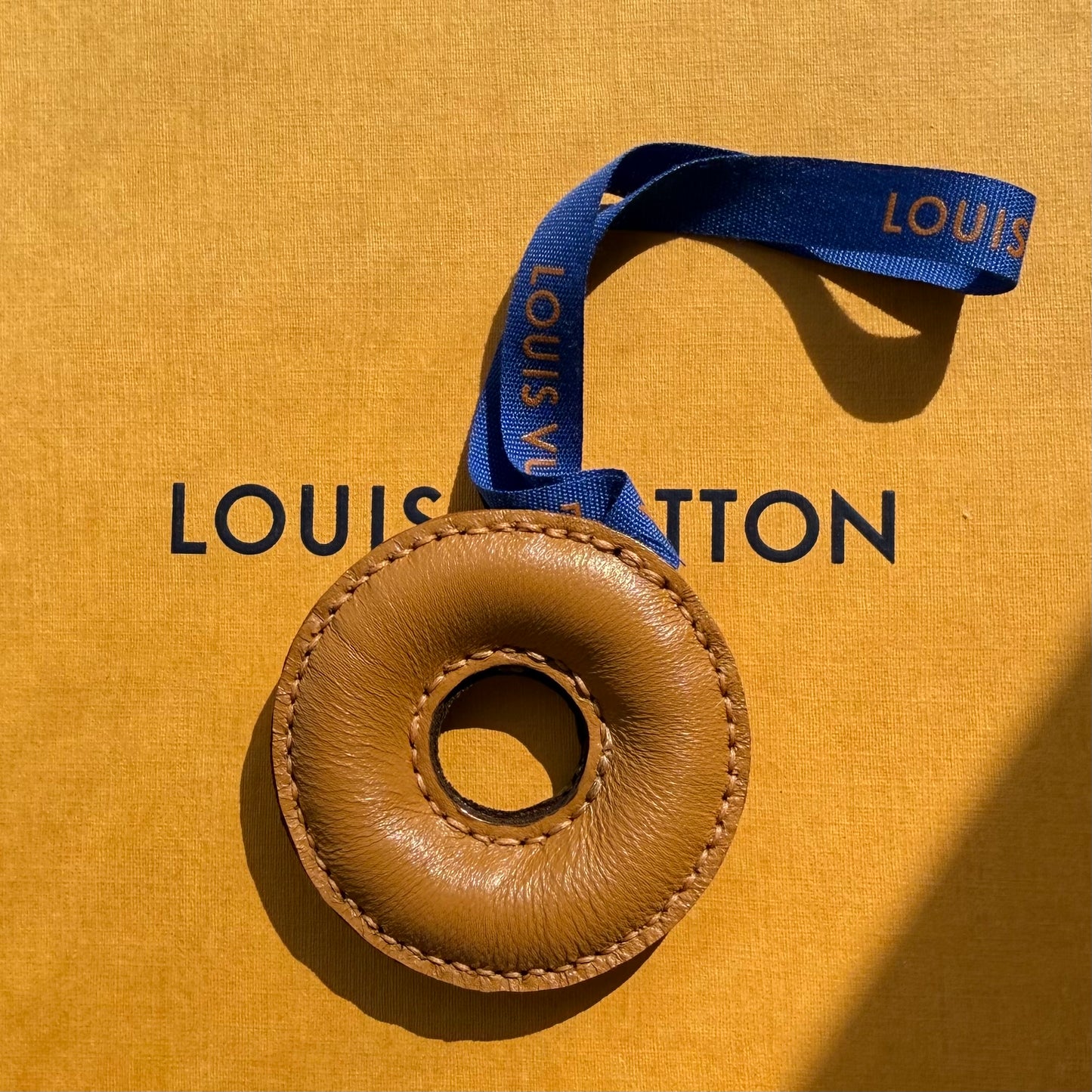 { RONAN } Handmade Mono + Leather Beaded Sprinkle Donut Bag Charm