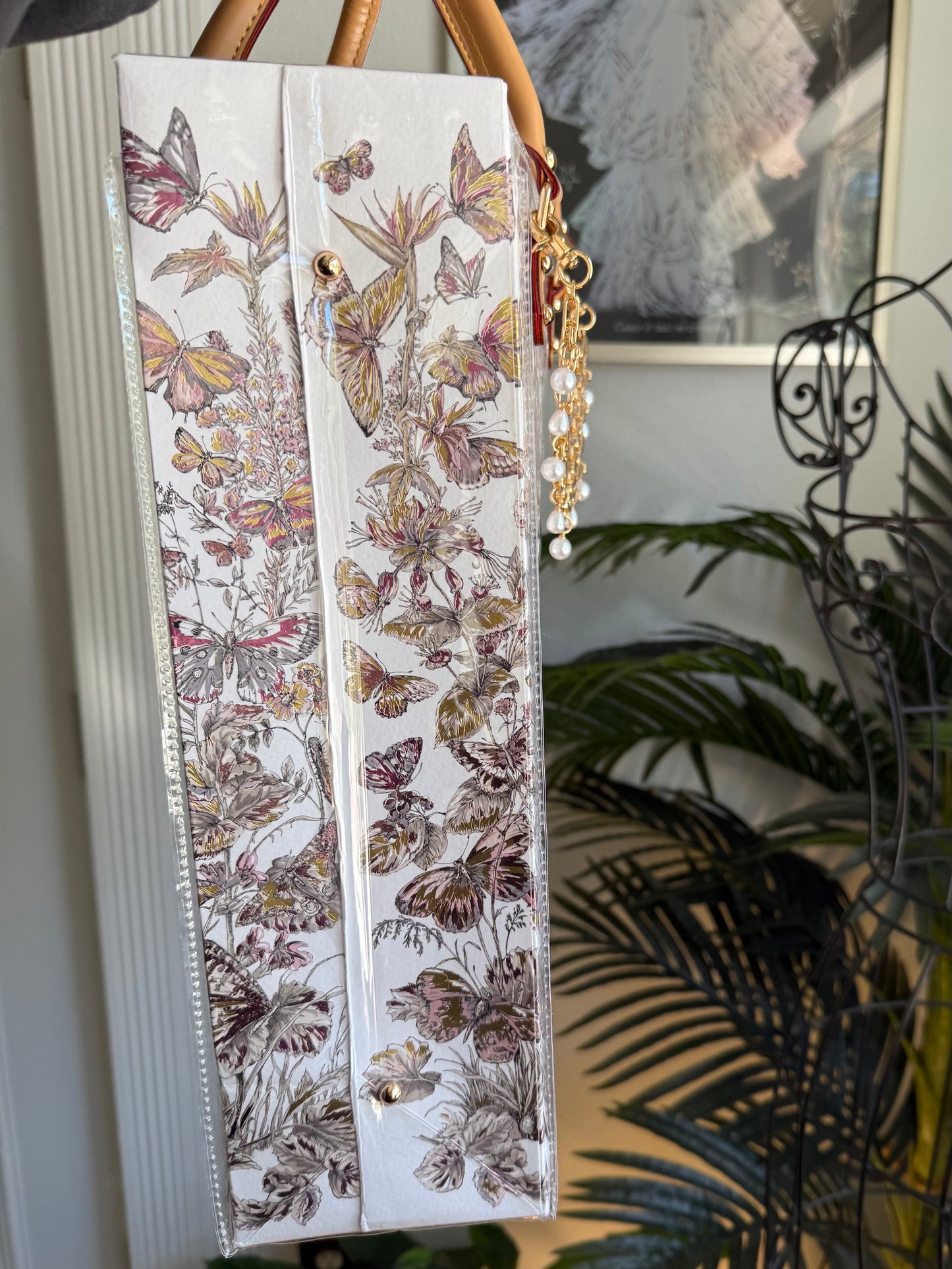 { ABIGAIL } Handmade Upcycled Di OR Butterfly Gift Tote Bag - Medium Oblong