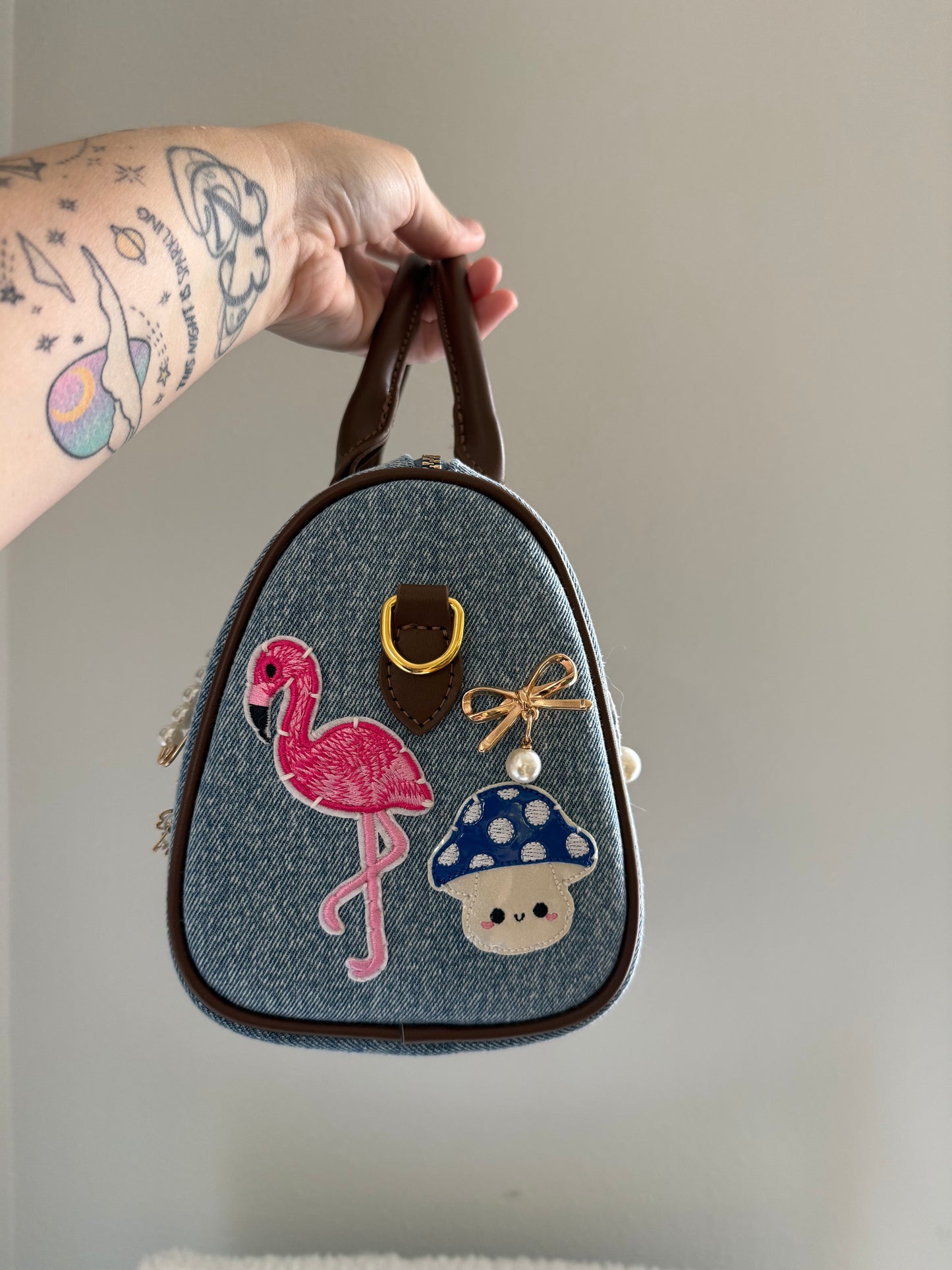 BLUE Boston 25 || Up-Cycled Artisan Denim Handbag No. 1